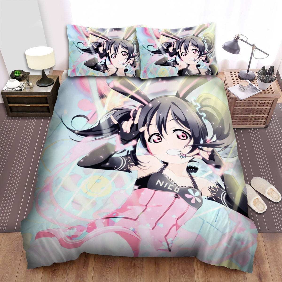 Love Live! Nico Performing Bedding Sets Duvet Cover, Flatsheet, Pillowcase For Your Lover