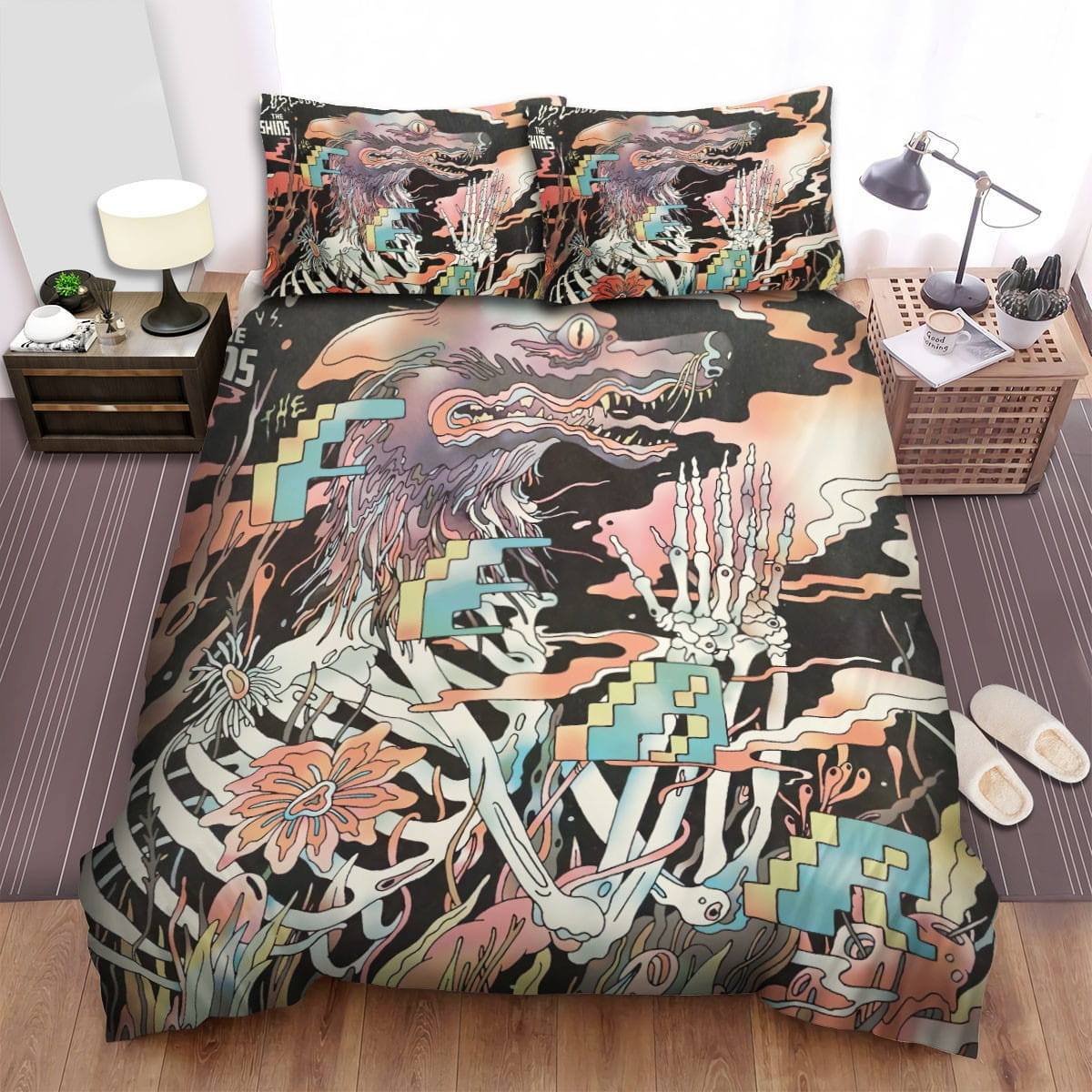 Los Lobos Band The Shins Bedding Sets, Flatsheet Gift For Christmas, Thanksgiving, Halloween