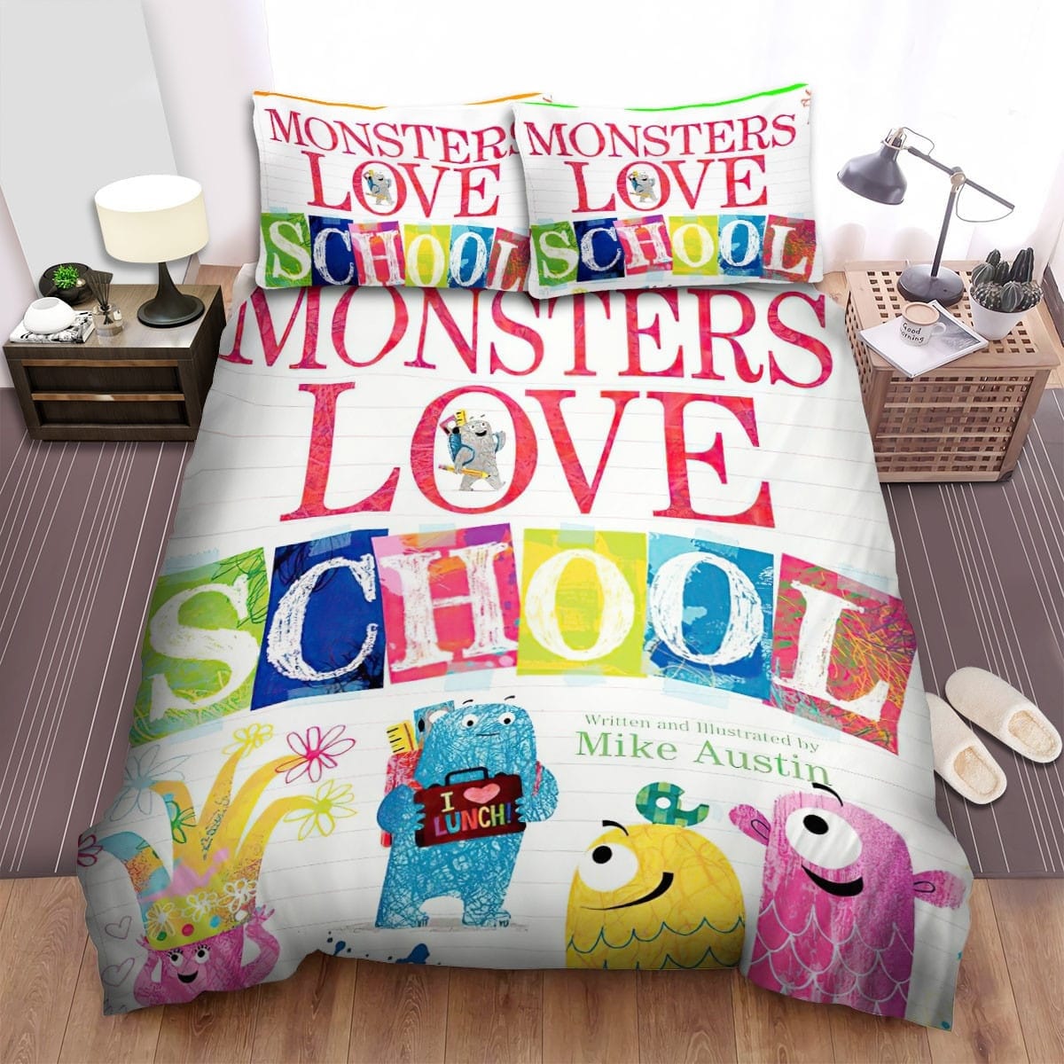 Love Monster Poster Bedding Set, Gift For Christmas, Birthday, Thanksgiving