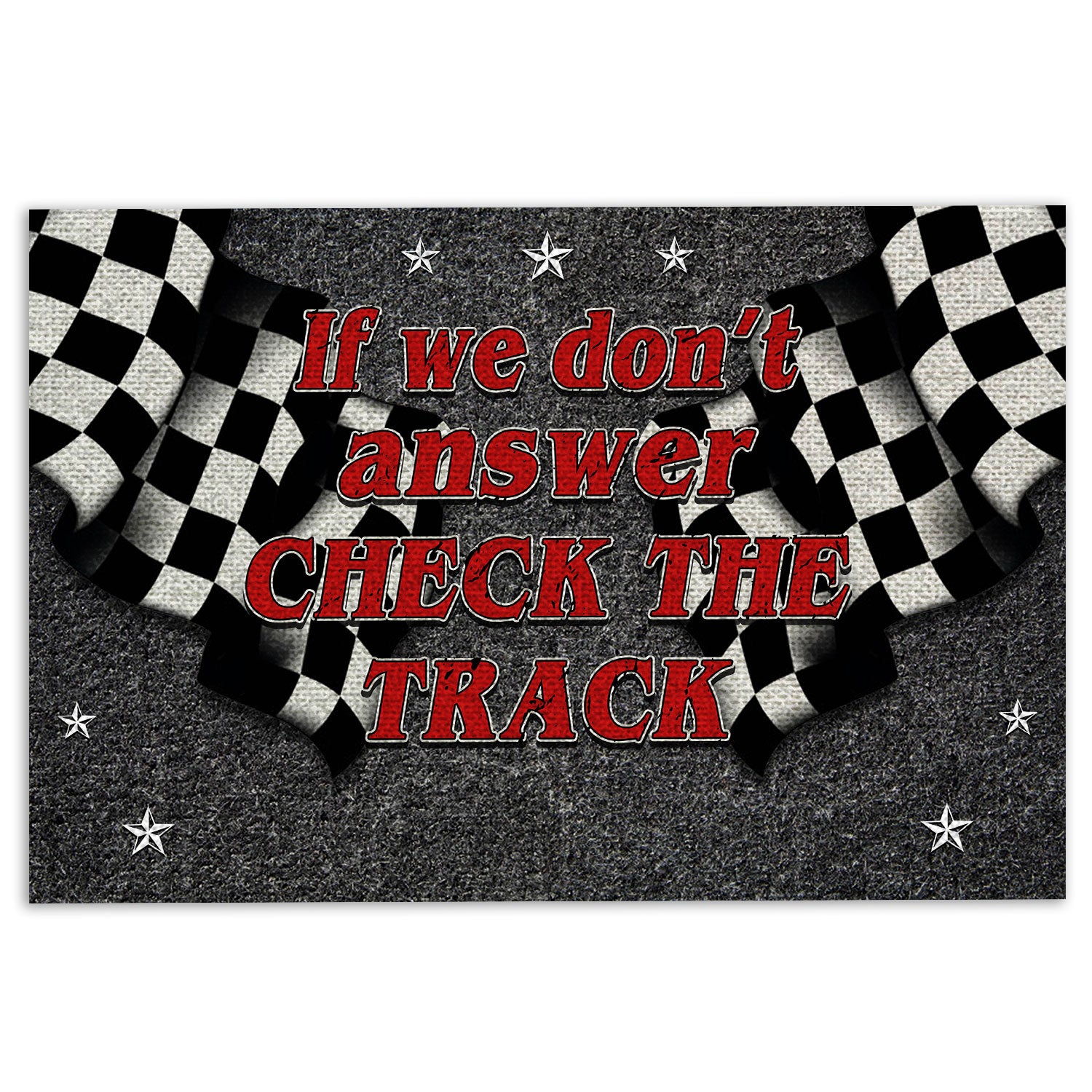 Racing Rubber Doormat, Racing If We Don'T Answer Check The Track Gift For Race Fan Welcome Doormat, Indoor Outdoor Door Mat, Home Decor
