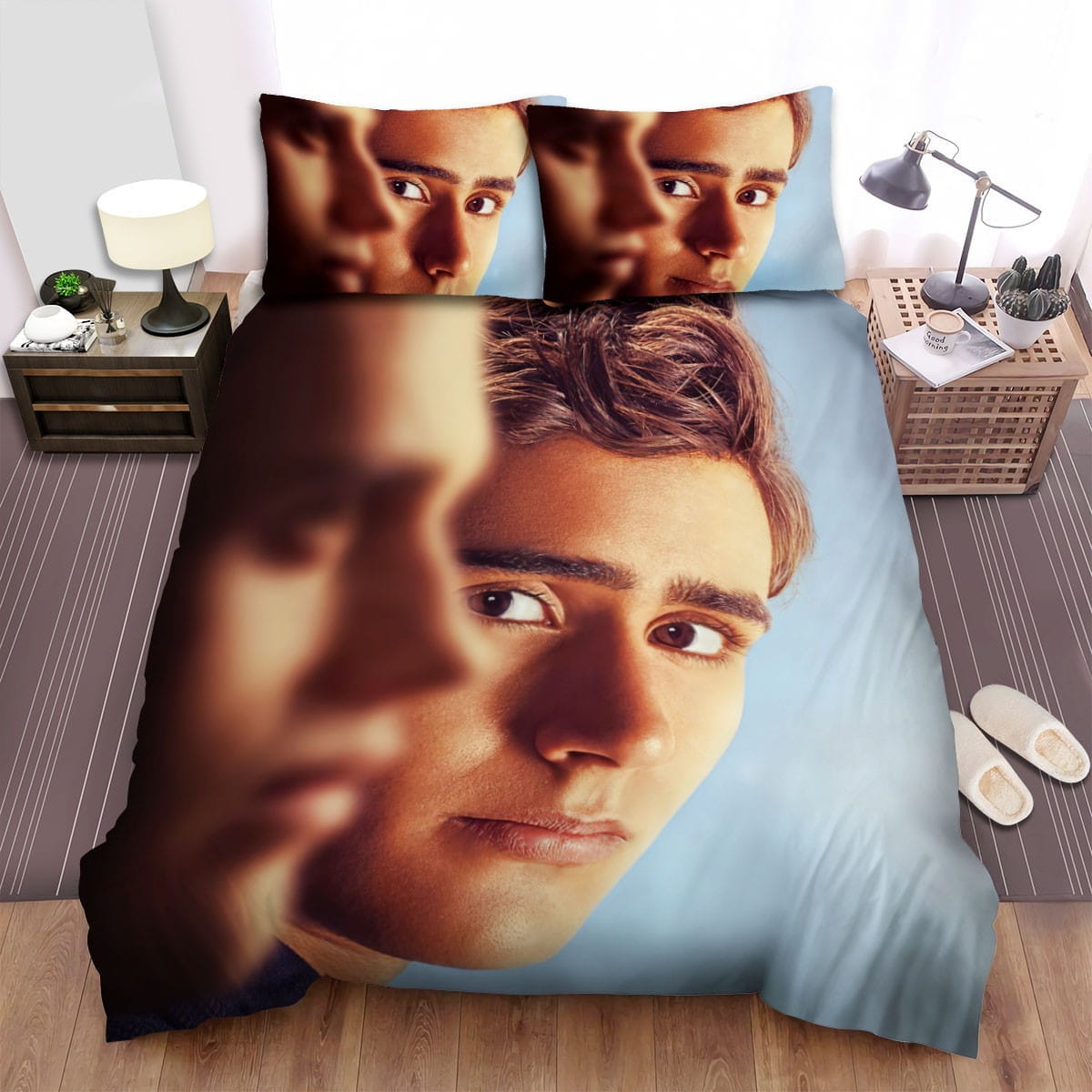 Love Victor Fear Less Bedding Sets, Flatsheet Gift For Christmas, Thanksgiving, Halloween
