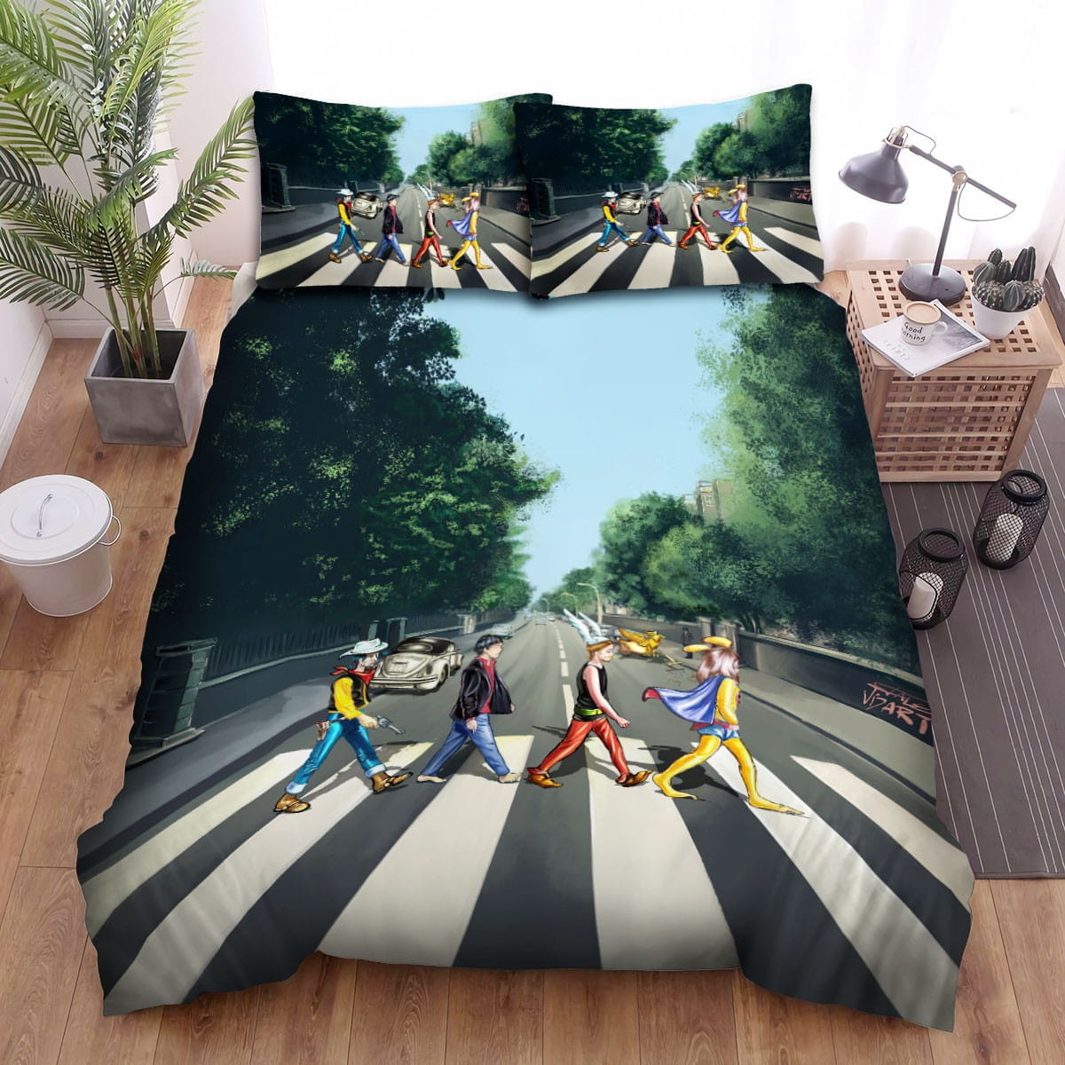 Lucky Luke And Heros Bedding Sets, Flatsheet Gift For Christmas, Thanksgiving, Halloween