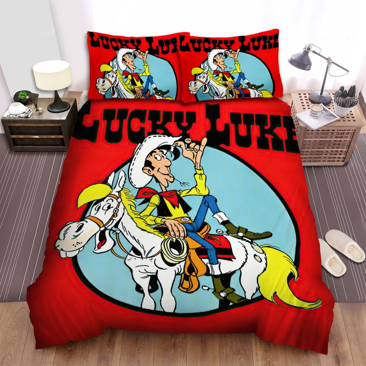 Lucky Luke Season 3 Poster Bedding Sets Duvet Cover, Flatsheet, Pillowcases Perfect Gift For Fans