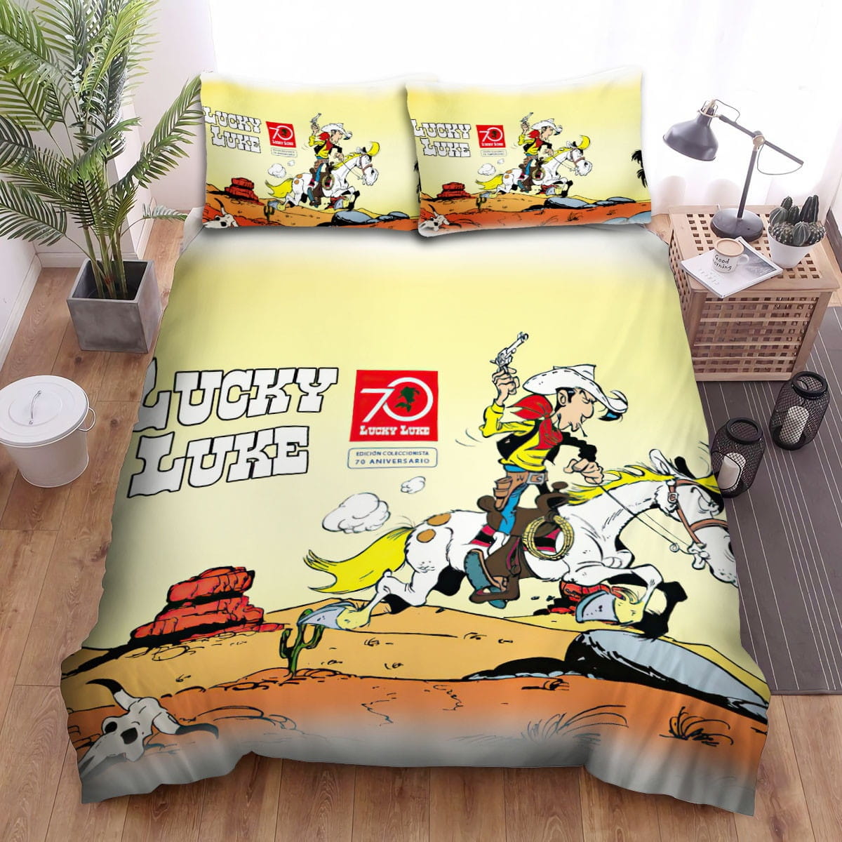 Lucky Luke Season 4 Poster Bedding Set, Gift For Christmas, Birthday, Thanksgiving