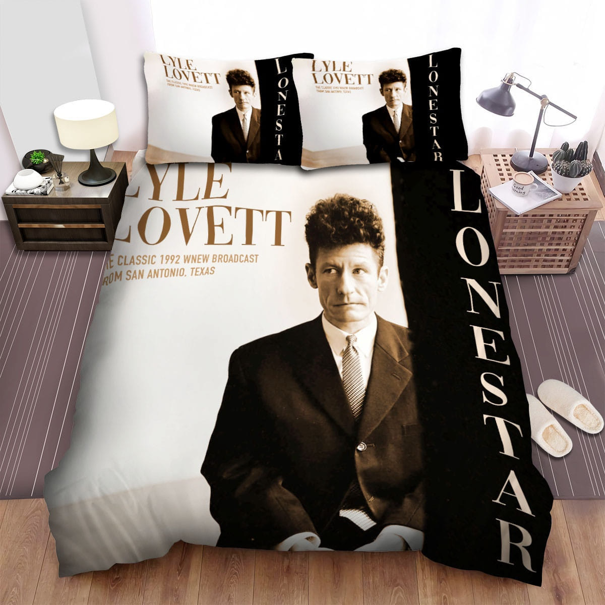 Lyle Lovett Lonestar Decorative Bedding Sets with Duvet Cover, Flatsheet, Pillowcases