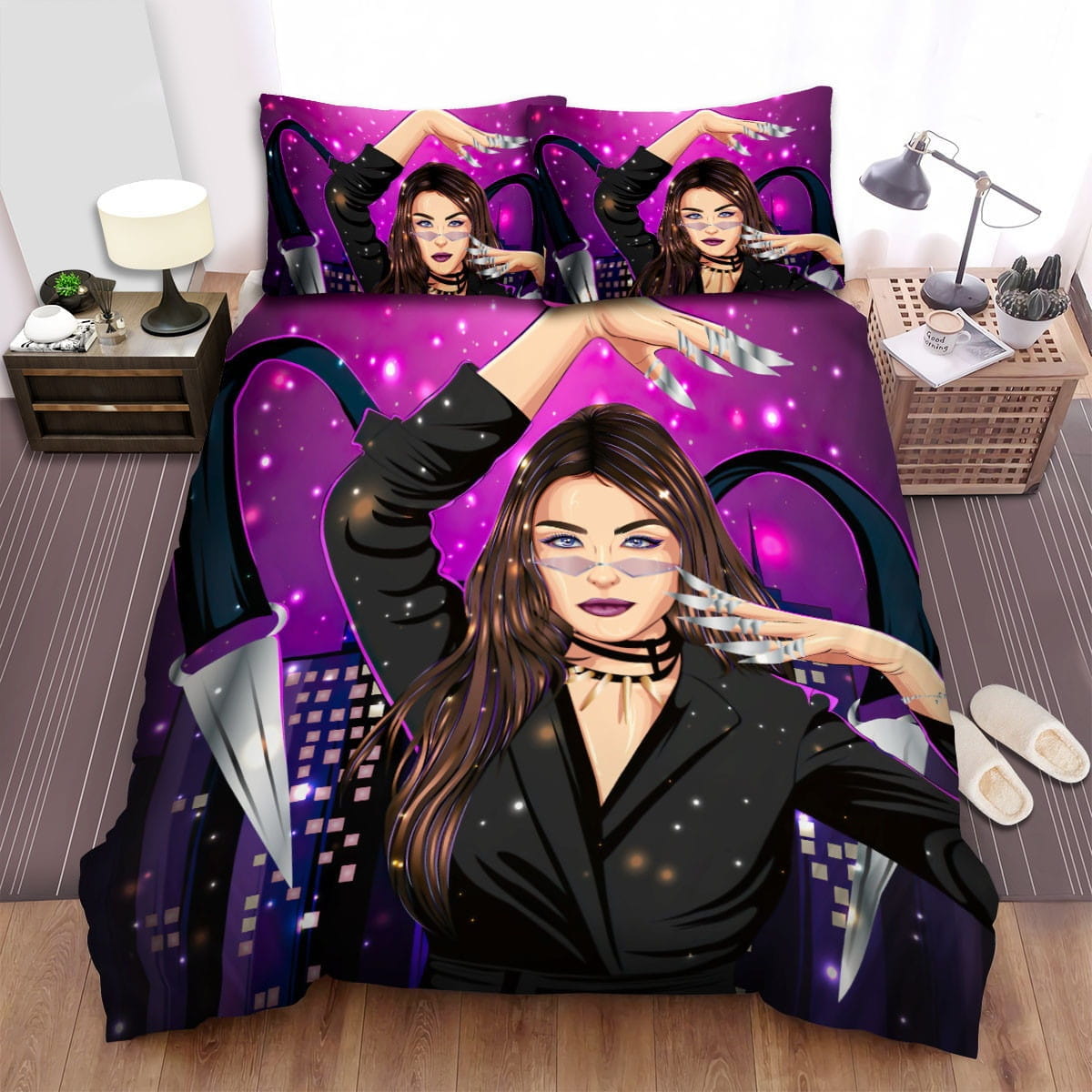 Madison Beer Evil Bedding Sets, Flatsheet Gift For Christmas, Thanksgiving, Halloween