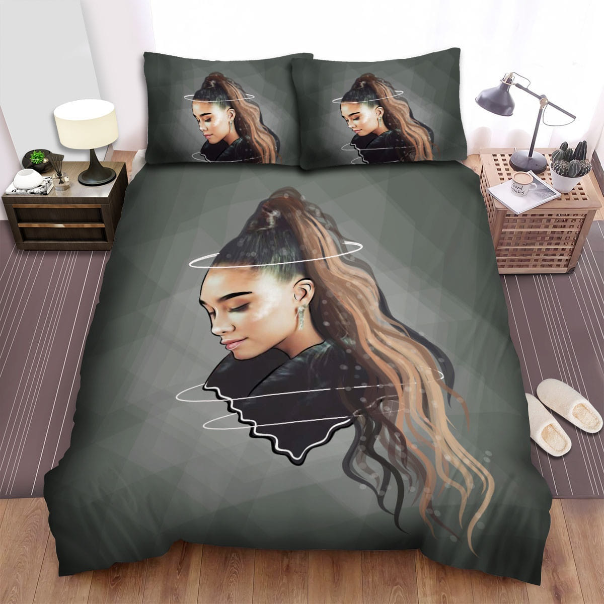 Madison Beer Grey Bedding Sets Duvet Cover, Flatsheet, Pillowcase For Your Lover