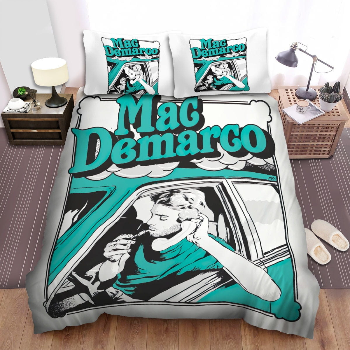 Mac Demarco Car Background Bedding Sets Duvet Cover, Flatsheet, Pillowcases For Every Bedroom