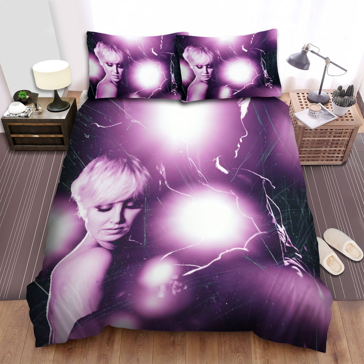 Maggie Rose Light Bedding Set, Gift For Christmas, Birthday, Thanksgiving