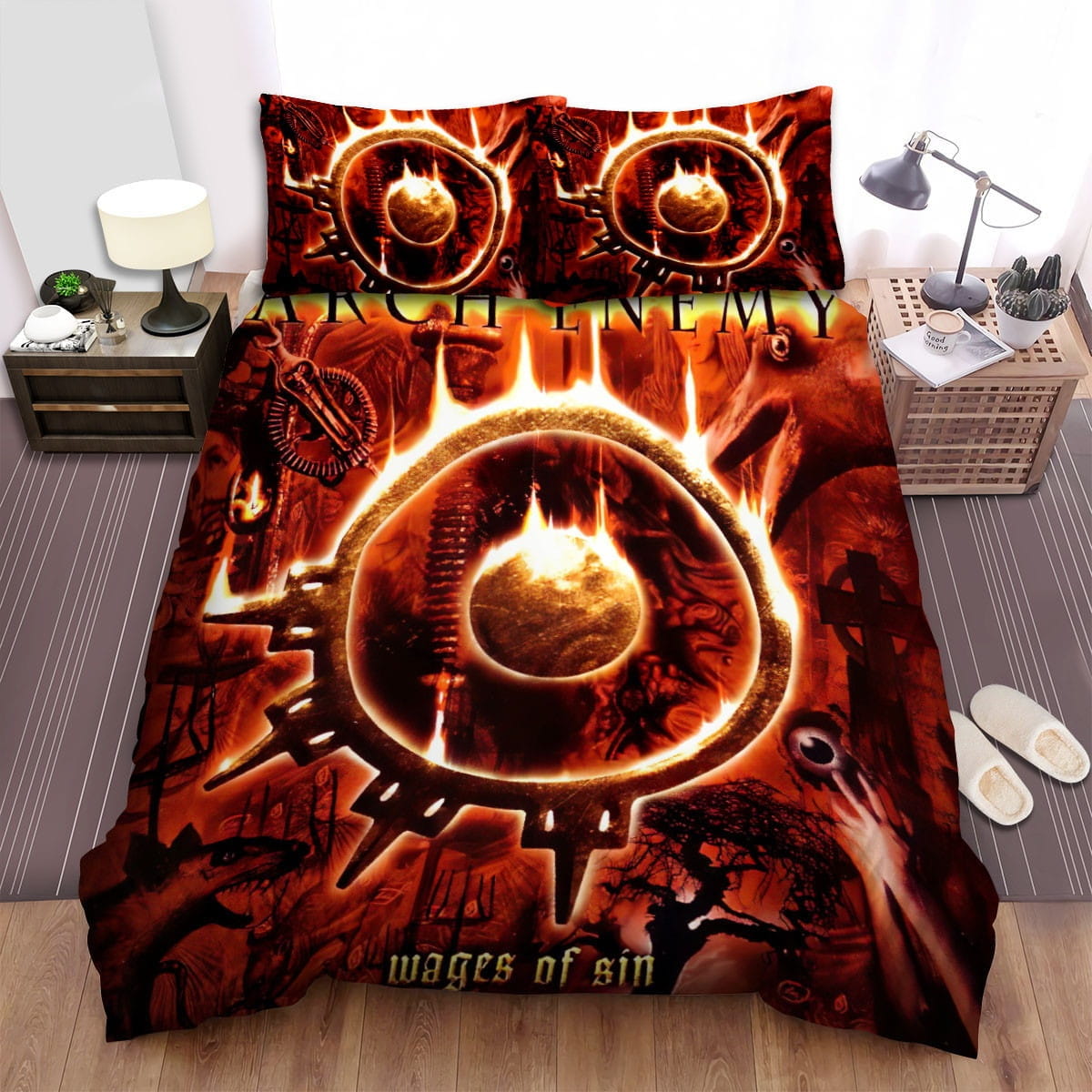 Mage Of Sin Arch Enemy Bedding Sets, Flatsheet Gift For Christmas, Thanksgiving, Halloween