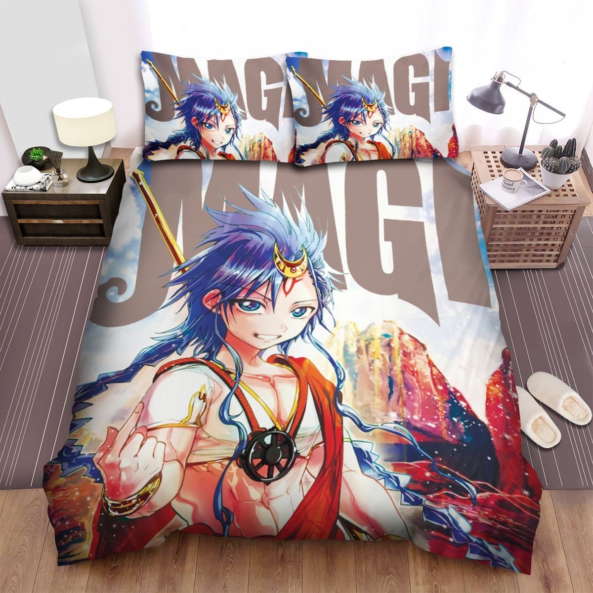 Magi Character Aladdin Decorative Bedding Sets with Duvet Cover, Flatsheet, Pillowcases