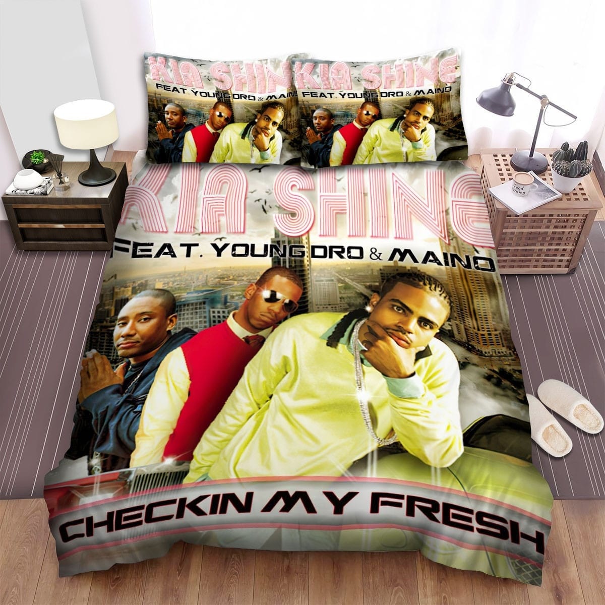 Maino Kia Shine Bedding Sets Duvet Cover, Flatsheet, Pillowcases Perfect Gift For Fans