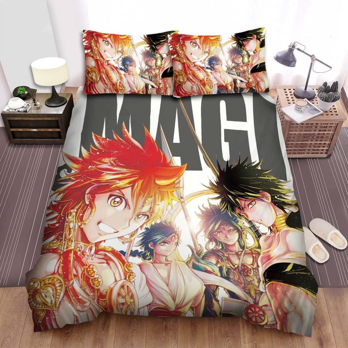 Magi Manga Characters Decorative Bedding Sets with Duvet Cover, Flatsheet, Pillowcases