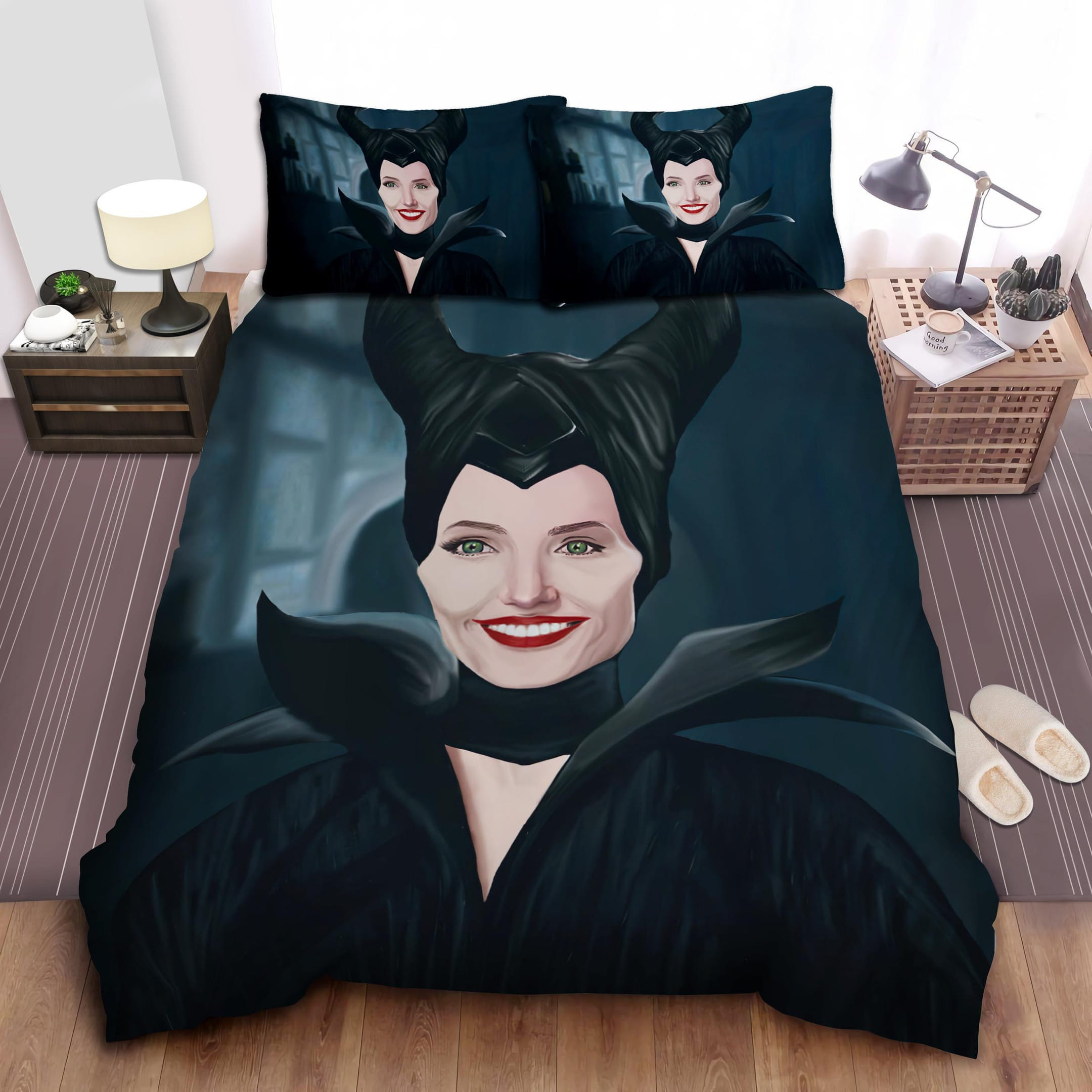 Maleficent Smiling Bedding Sets, Flatsheet Gift For Wife, Husband, Besties