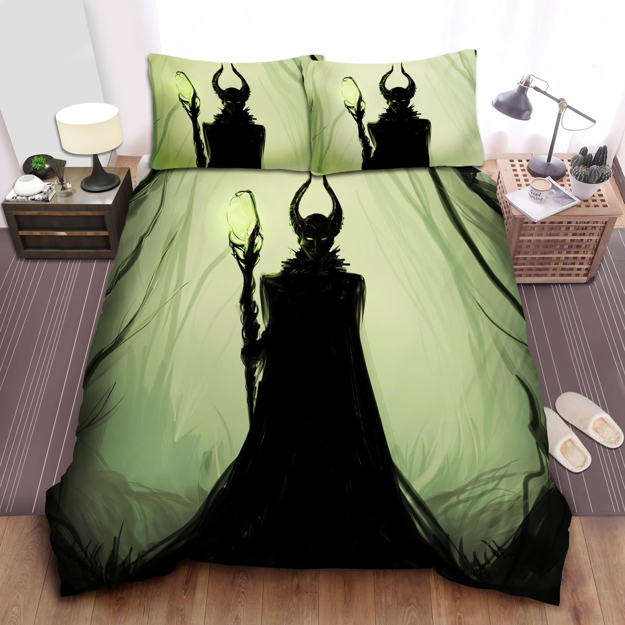 Maleficent Green Bedding Sets Duvet Cover, Flatsheet, Pillowcases For Every Bedroom