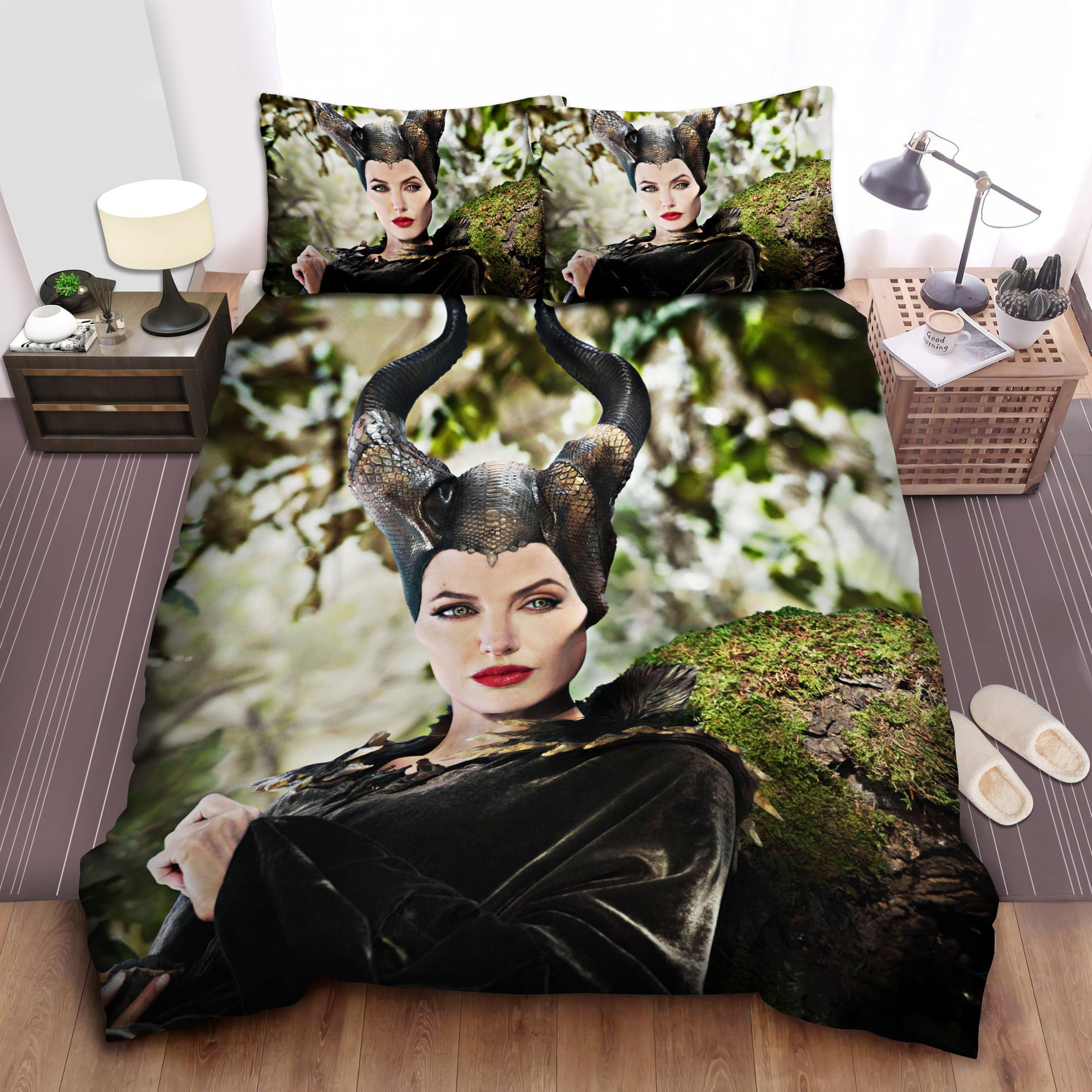 Maleficent Lying On Tree Bedding Sets Duvet Cover, Flatsheet, Pillowcases For Every Bedroom