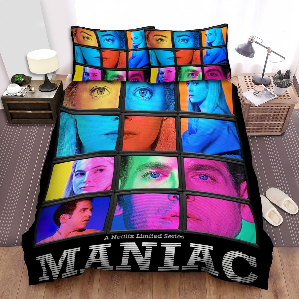 Maniac (2018) Movie Poster Decorative Bedding Sets with Duvet Cover, Flatsheet, Pillowcases