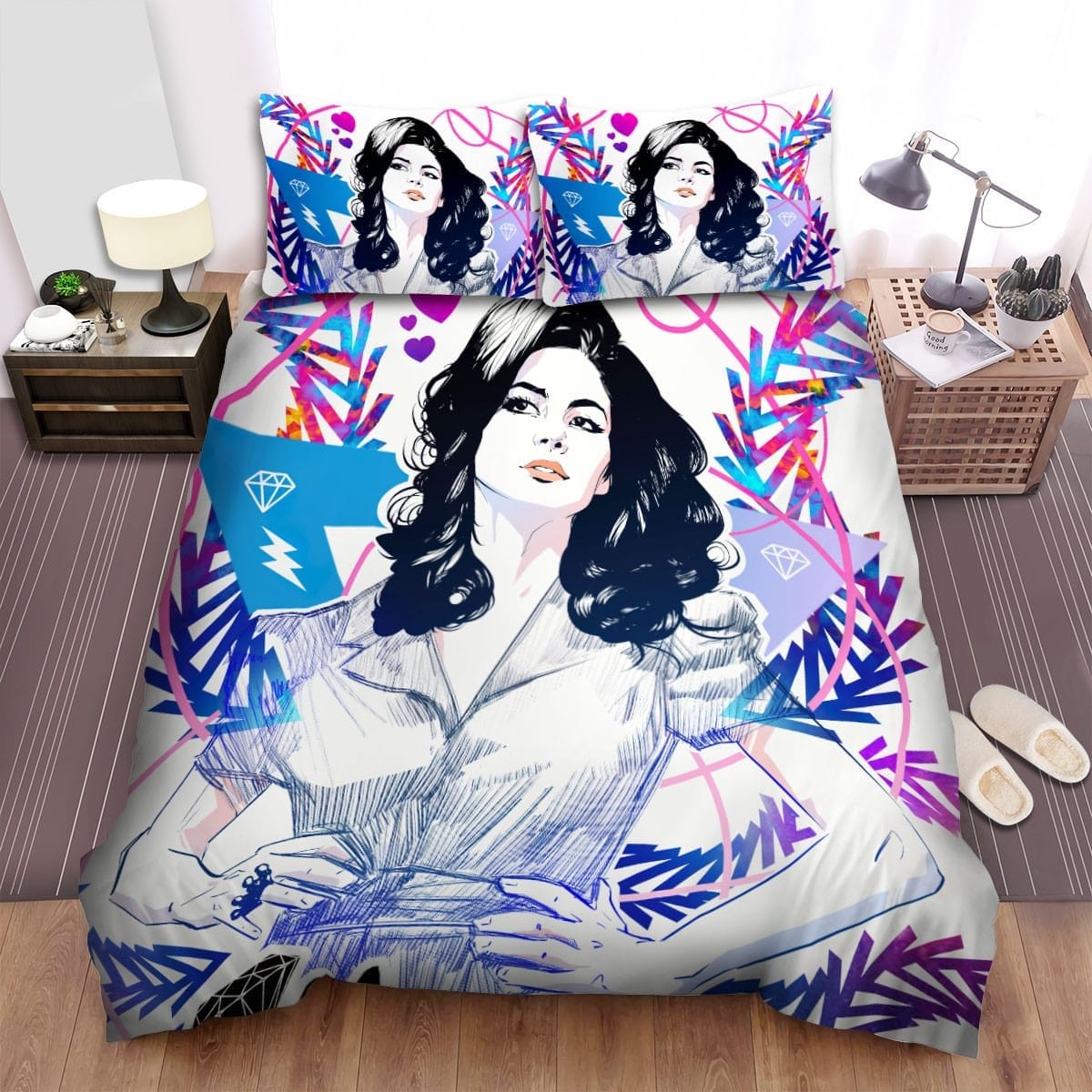 Marina And The Diamonds Decorative Bedding Sets with Duvet Cover, Flatsheet, Pillowcases