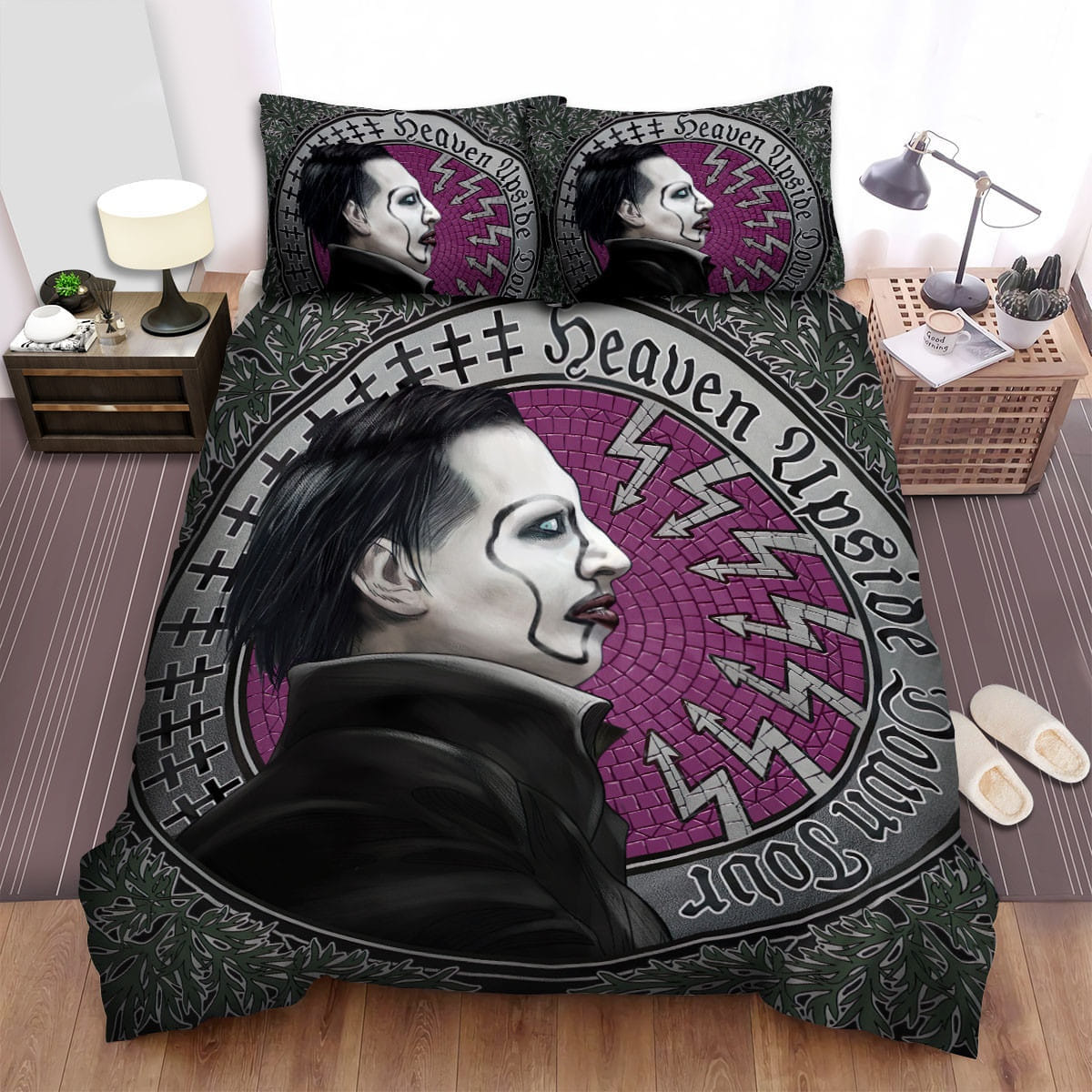 Marilyn Manson Bedding Sets, Flatsheet Gift For Wife, Husband, Besties