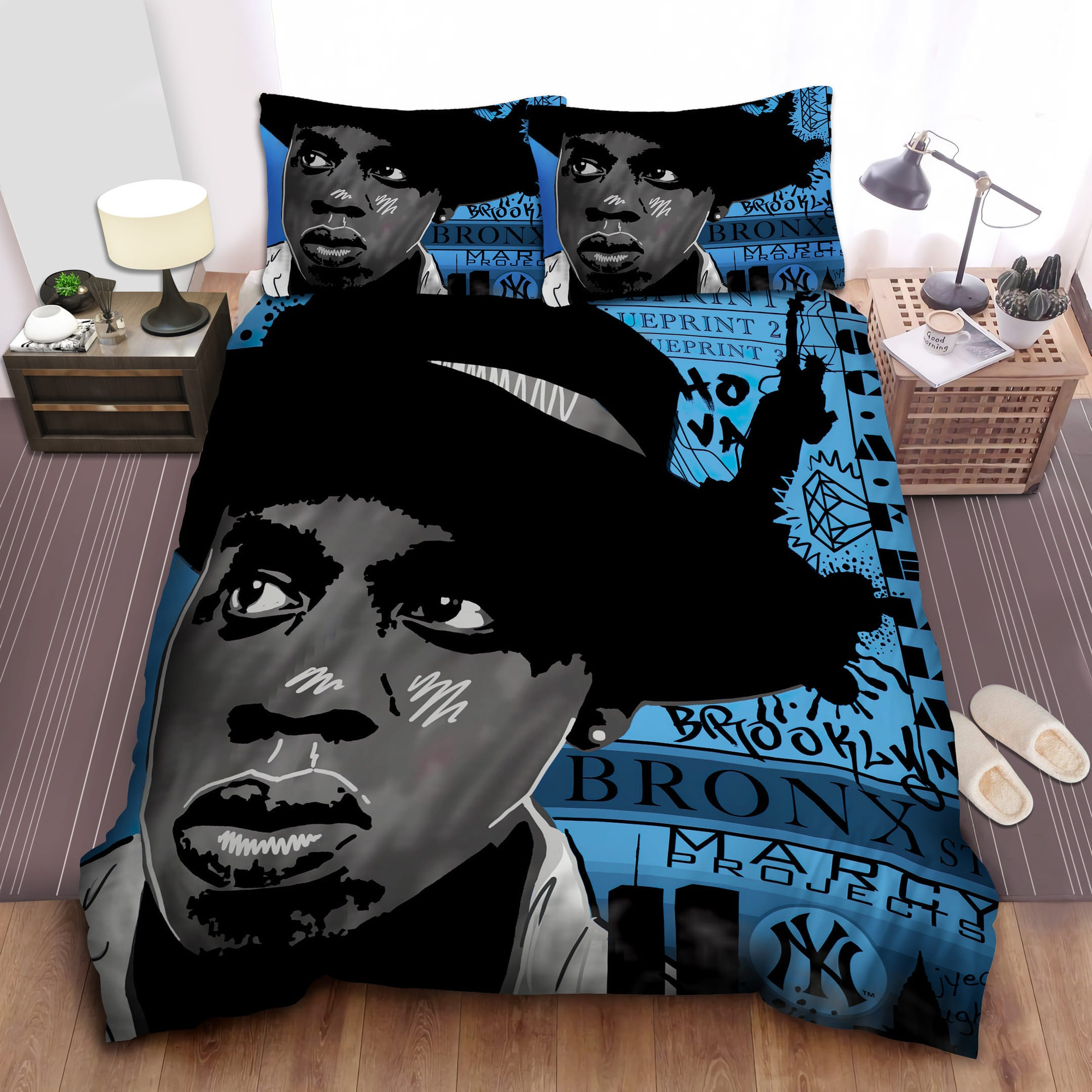 Marcy Projects Jay Z Bedding Sets Duvet Cover, Flatsheet, Pillowcases Perfect Gift For Fans