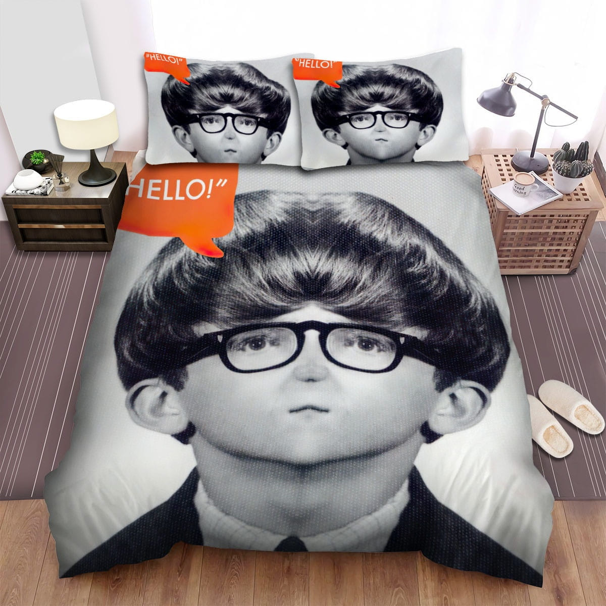 Mark Mothersbaugh Hello Bedding Sets Duvet Cover, Flatsheet, Pillowcases For Every Bedroom