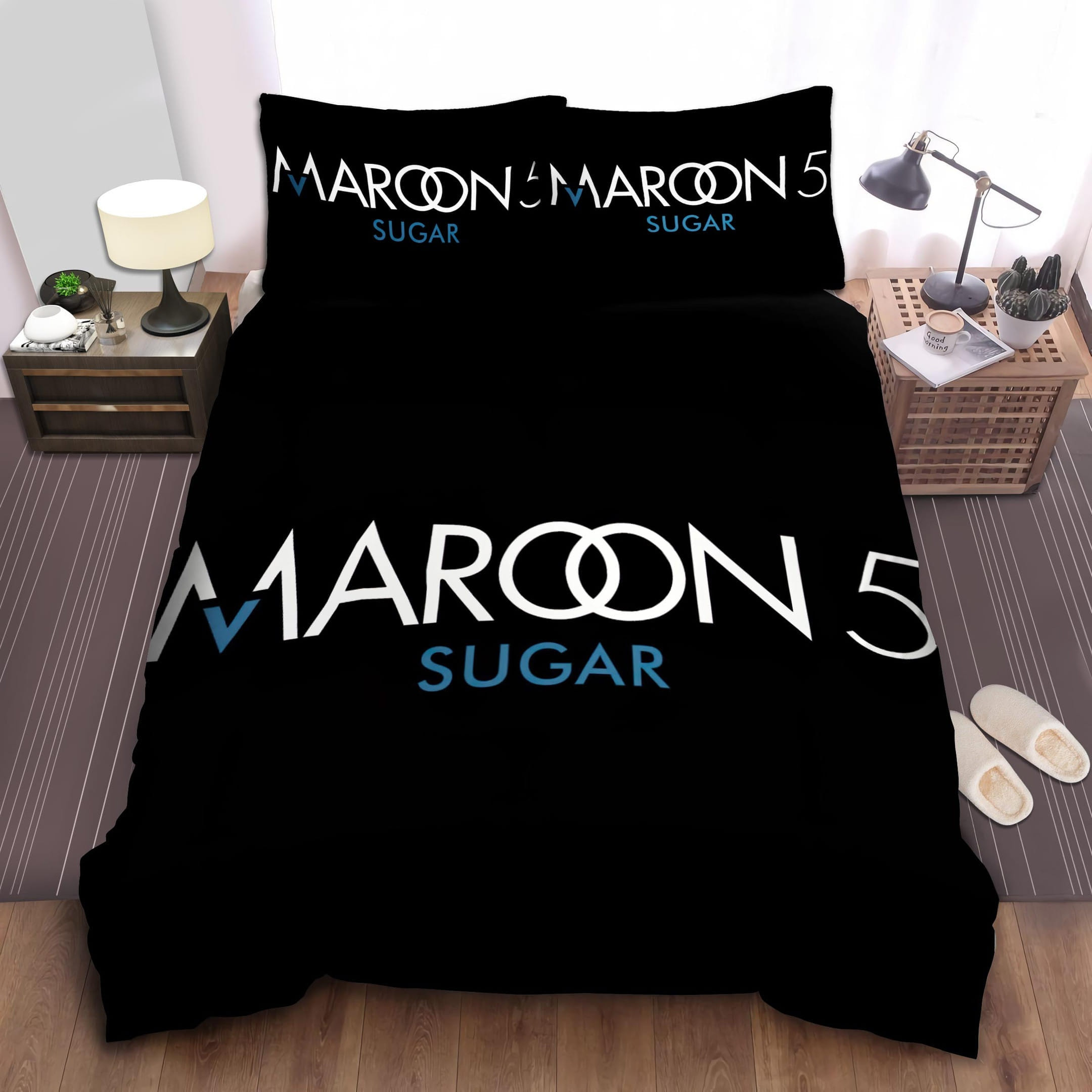 Maroon 5 Sugar Decorative Bedding Sets with Duvet Cover, Flatsheet, Pillowcases