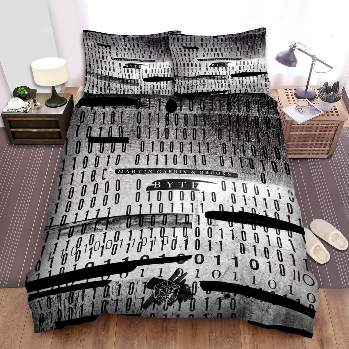 Martin Garrix Byte Decorative Bedding Sets with Duvet Cover, Flatsheet, Pillowcases