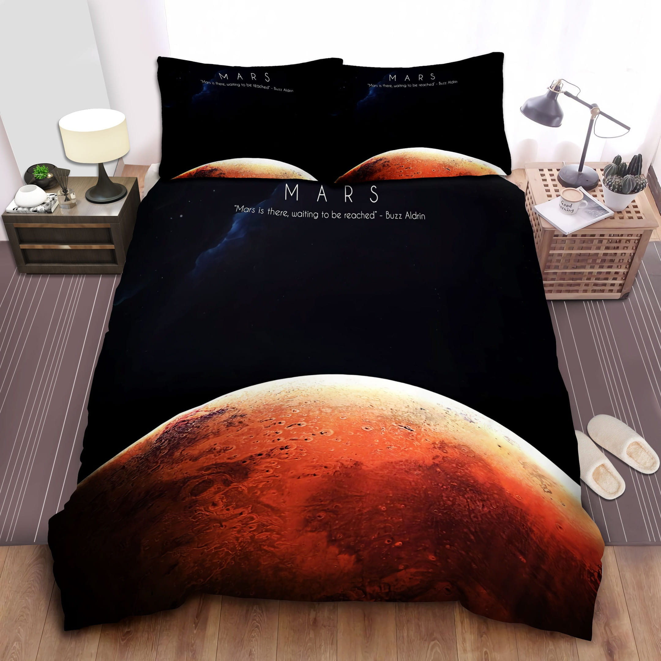 Mars Bedding Sets, Flatsheet Gift For Christmas, Thanksgiving, Halloween
