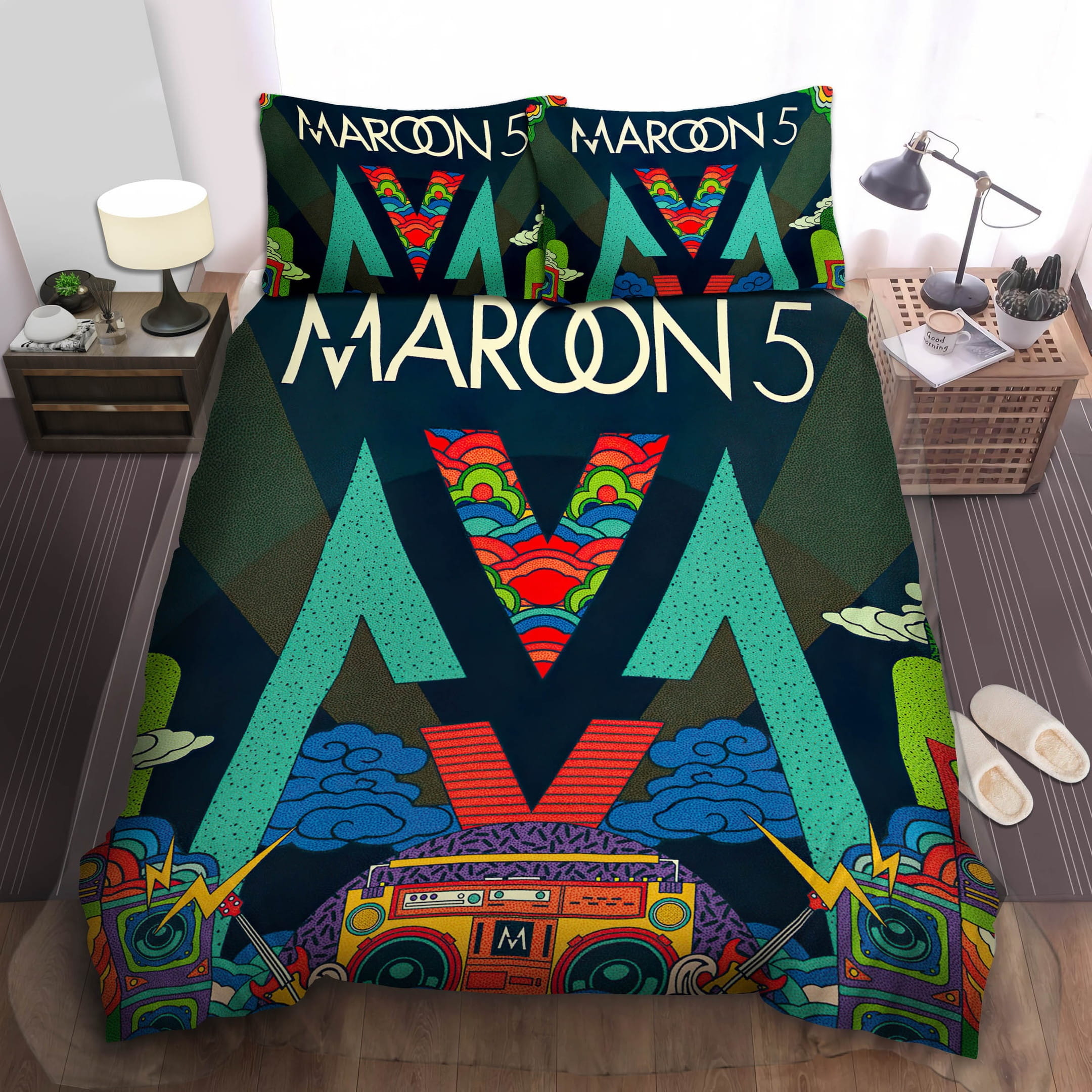 Maroon 5 Stereo Artwork Bedding Sets Duvet Cover, Flatsheet, Pillowcases Perfect Gift For Fans