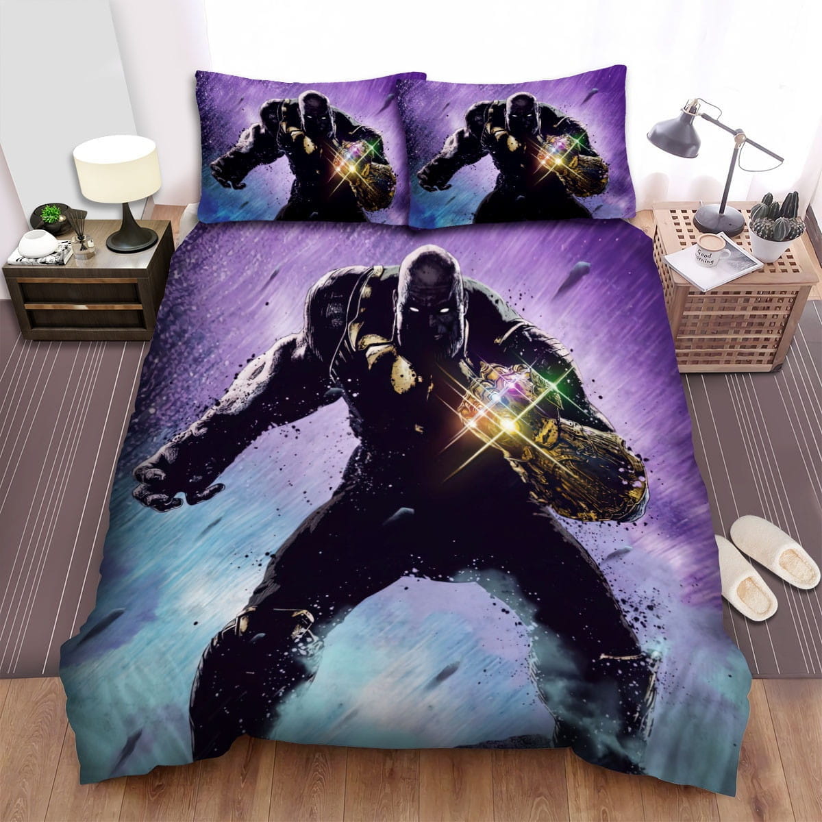 Marvel Dark Edition Thanos Bedding Sets Duvet Cover, Flatsheet, Pillowcase For Your Lover