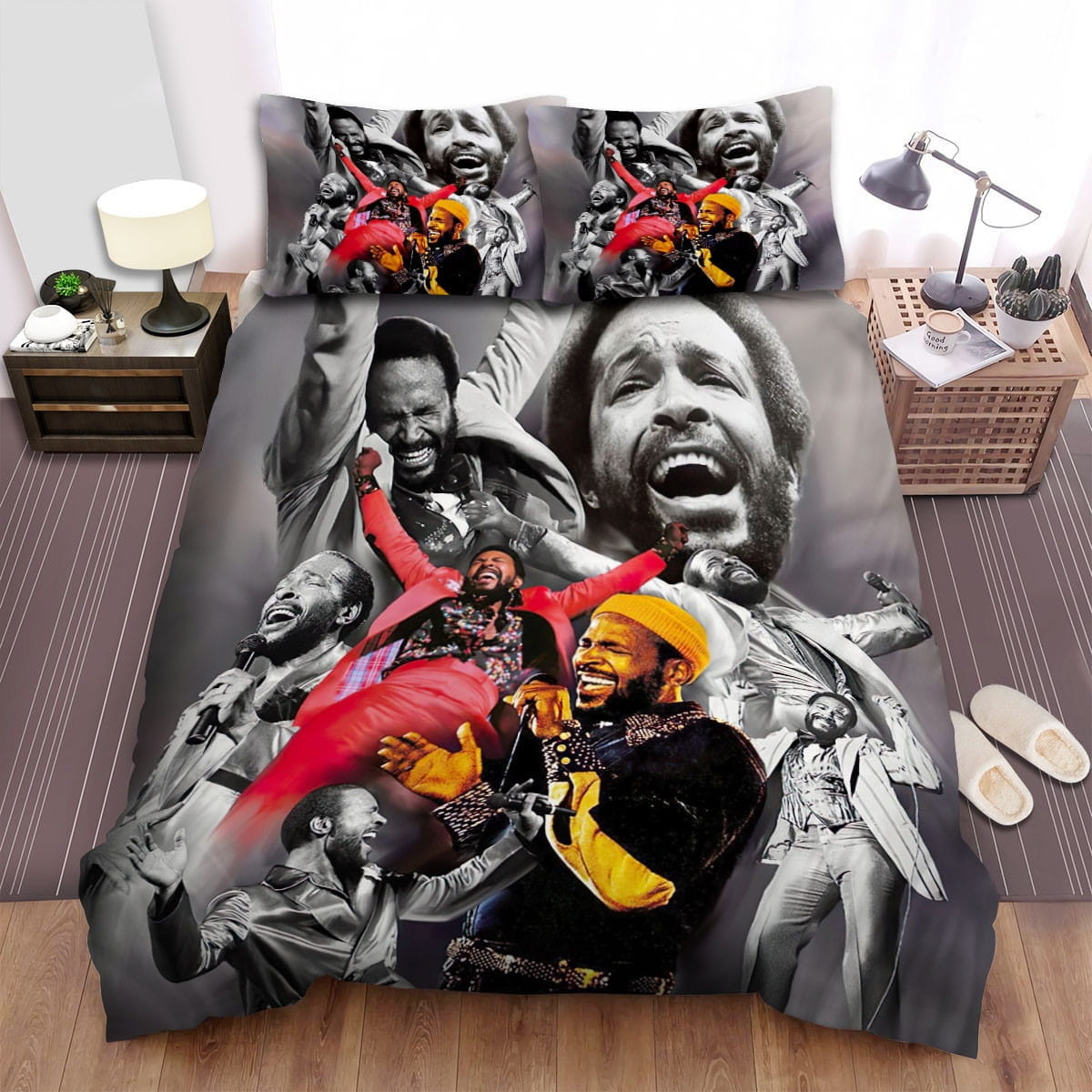 Marvin Gaye Art Bedding Sets, Flatsheet Gift For Christmas, Thanksgiving, Halloween