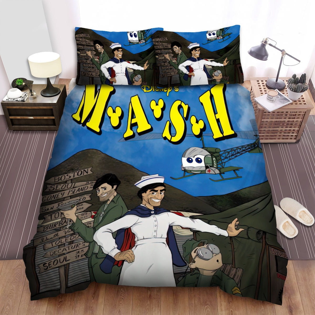 M*A*S*H Cartoon Bedding Sets Duvet Cover, Flatsheet, Pillowcases For Every Bedroom