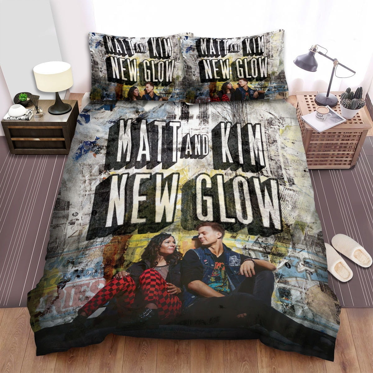 Matt And Kim New Glow Bedding Set, Gift For Christmas, Birthday, Thanksgiving