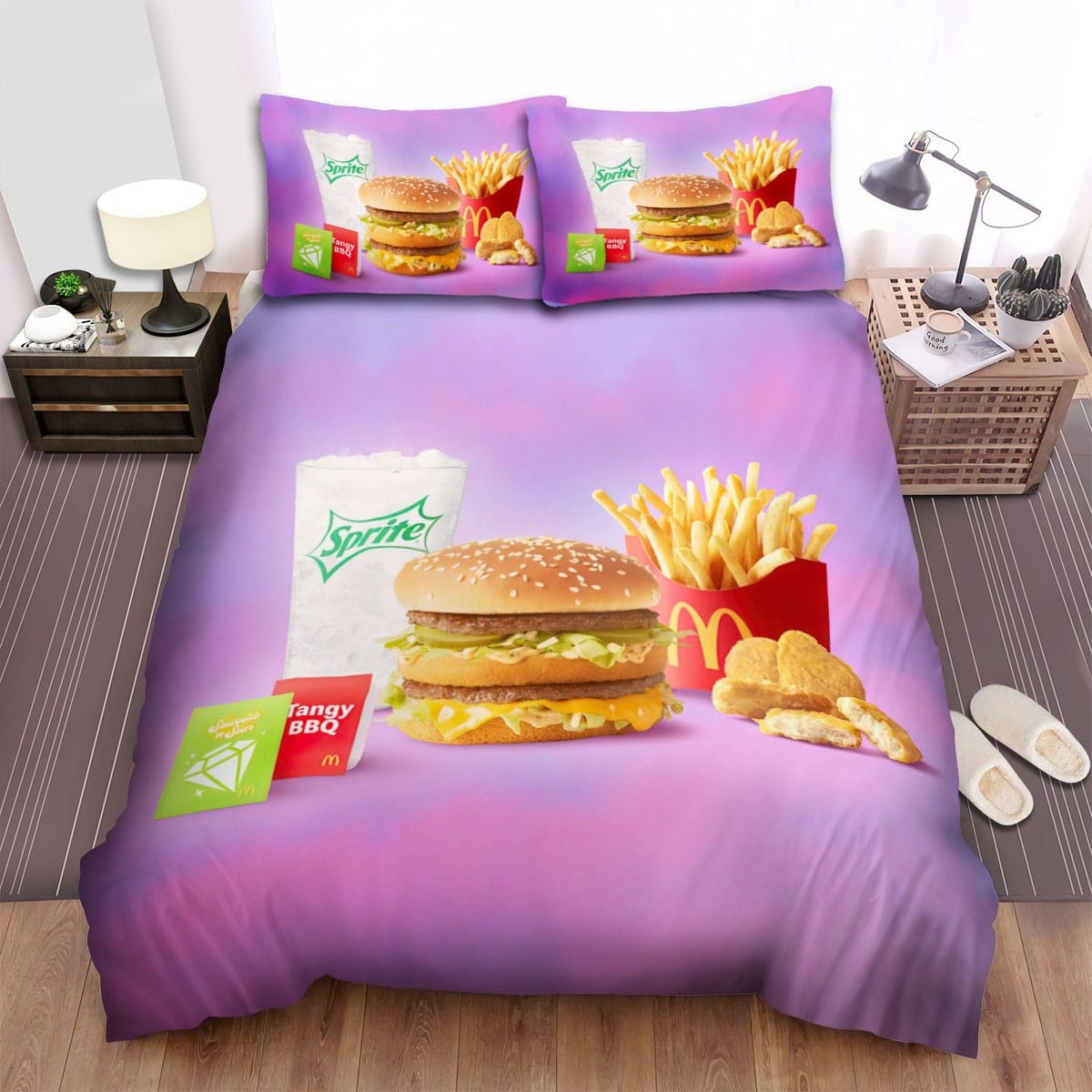 Mcdonalds Saweetie Meal Decorative Bedding Sets with Duvet Cover, Flatsheet, Pillowcases