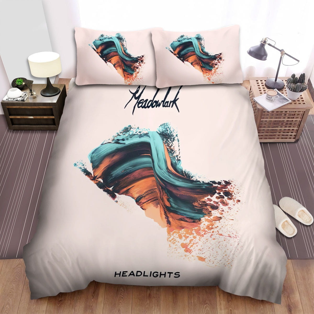 Meadowlark Headlights Decorative Bedding Sets with Duvet Cover, Flatsheet, Pillowcases