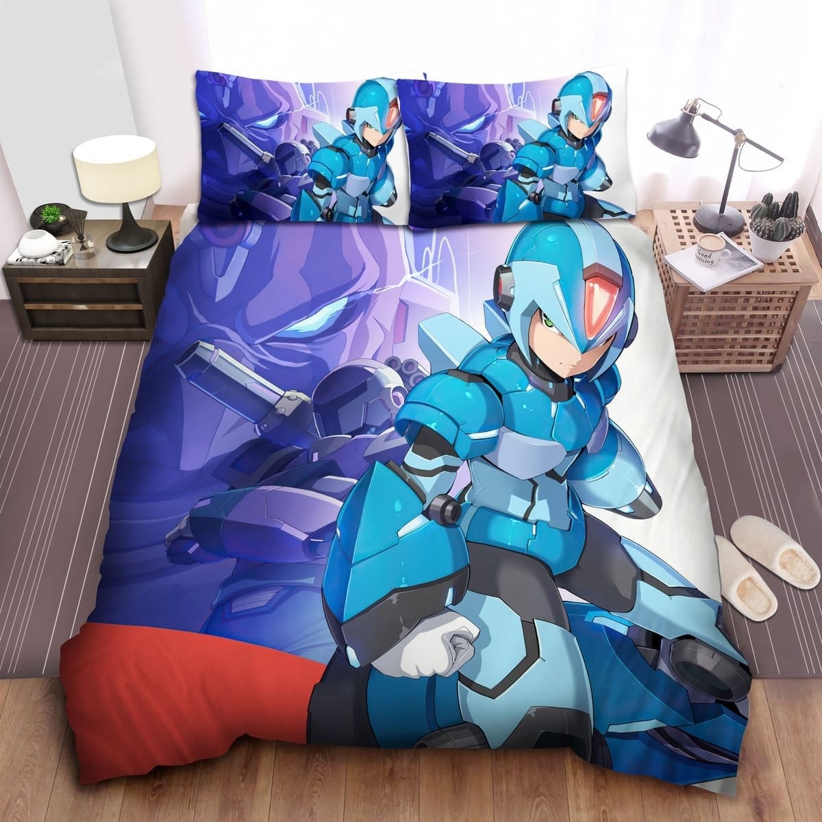 Mega Man X 3D Artwork Bedding Set, Gift For Christmas, Birthday, Thanksgiving