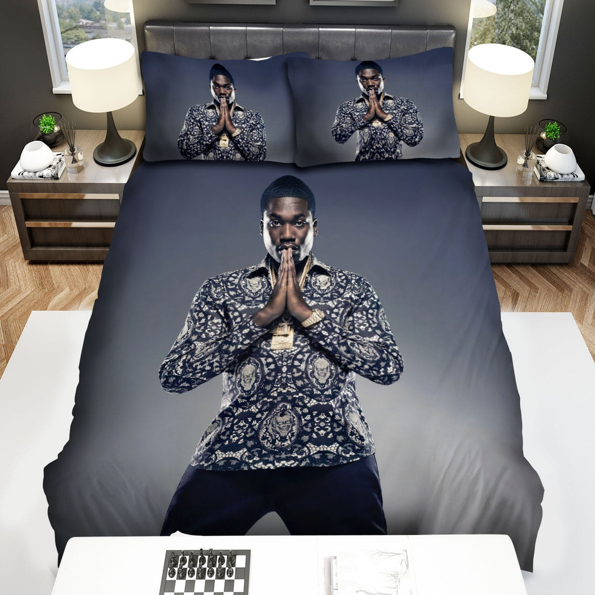 Meek Mill Screensaver Bedding Sets Duvet Cover, Flatsheet, Pillowcases Perfect Gift For Fans