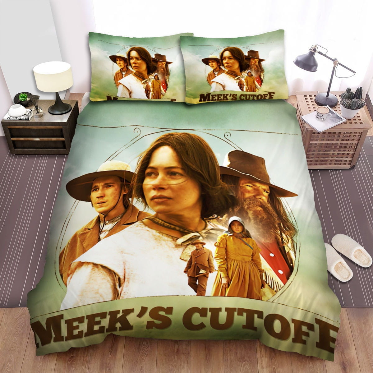 Meeks Cutoff Poster 5 Decorative Bedding Sets with Duvet Cover, Flatsheet, Pillowcases