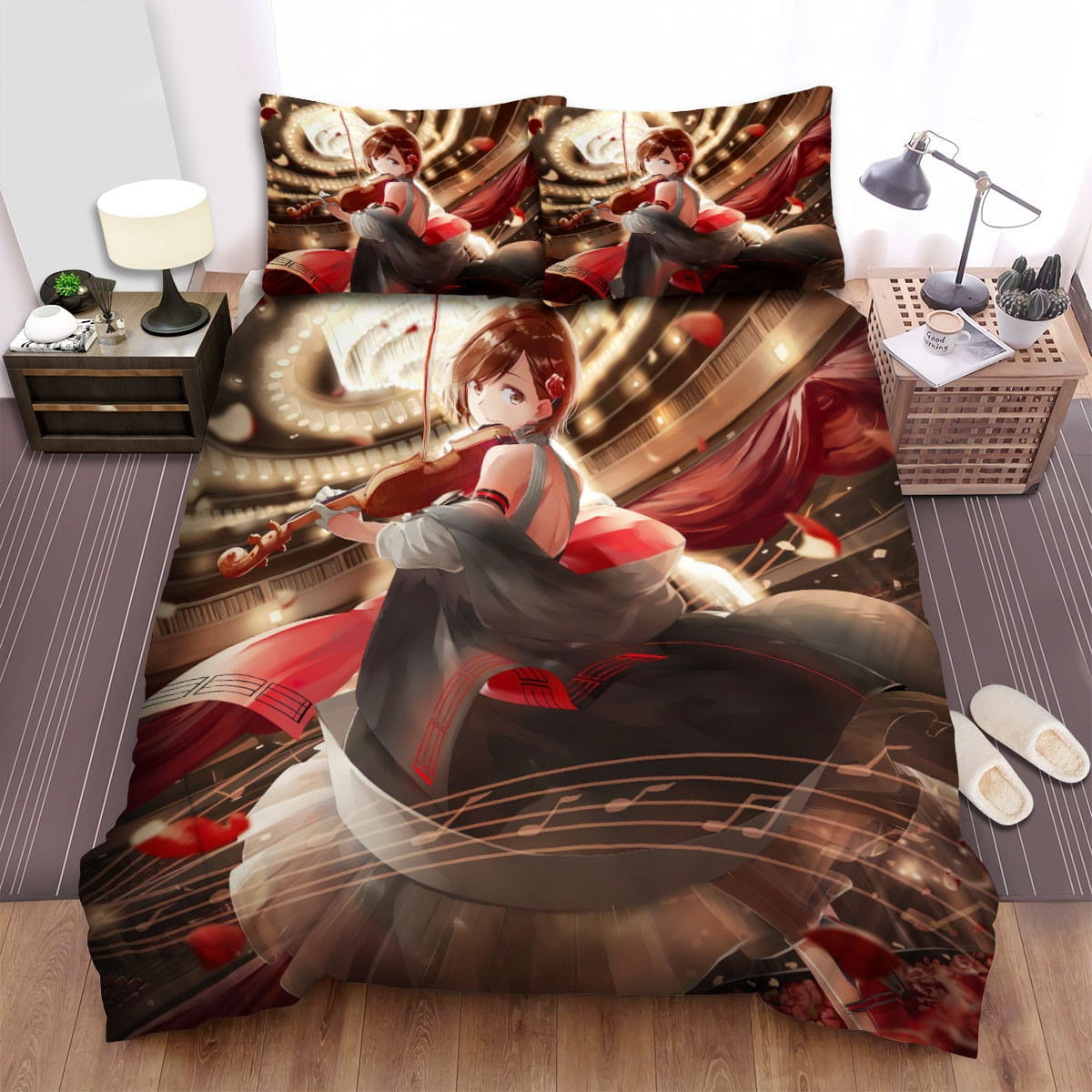 Meiko (Vocaloid) Violin Bedding Sets, Flatsheet Gift For Wife, Husband, Besties