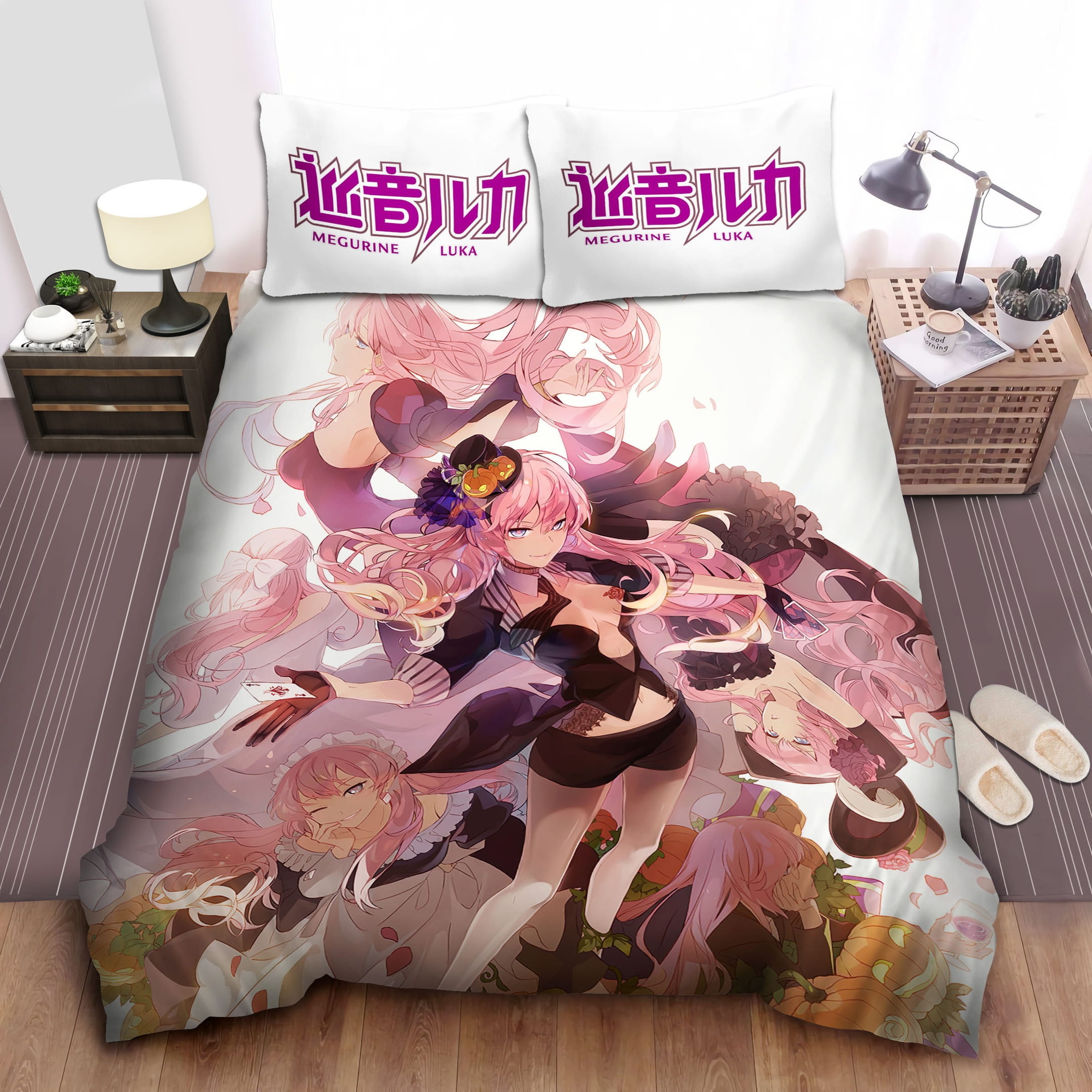 Megurine Luka Moments Bedding Sets, Flatsheet Gift For Christmas, Thanksgiving, Halloween