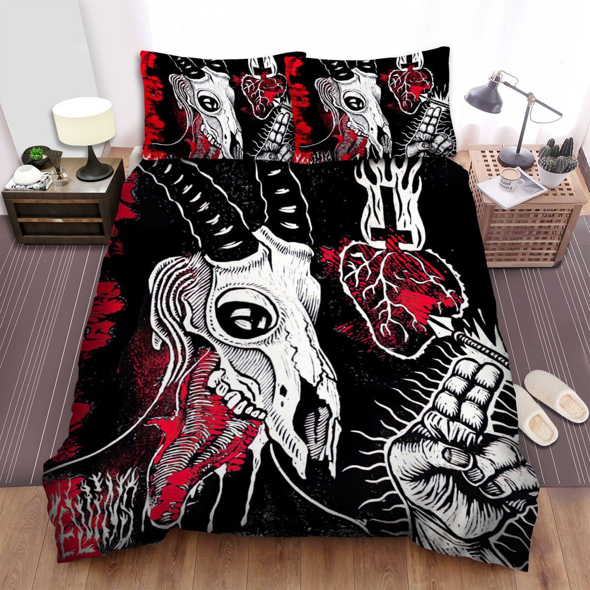 Melvins Goat Decorative Bedding Sets with Duvet Cover, Flatsheet, Pillowcases