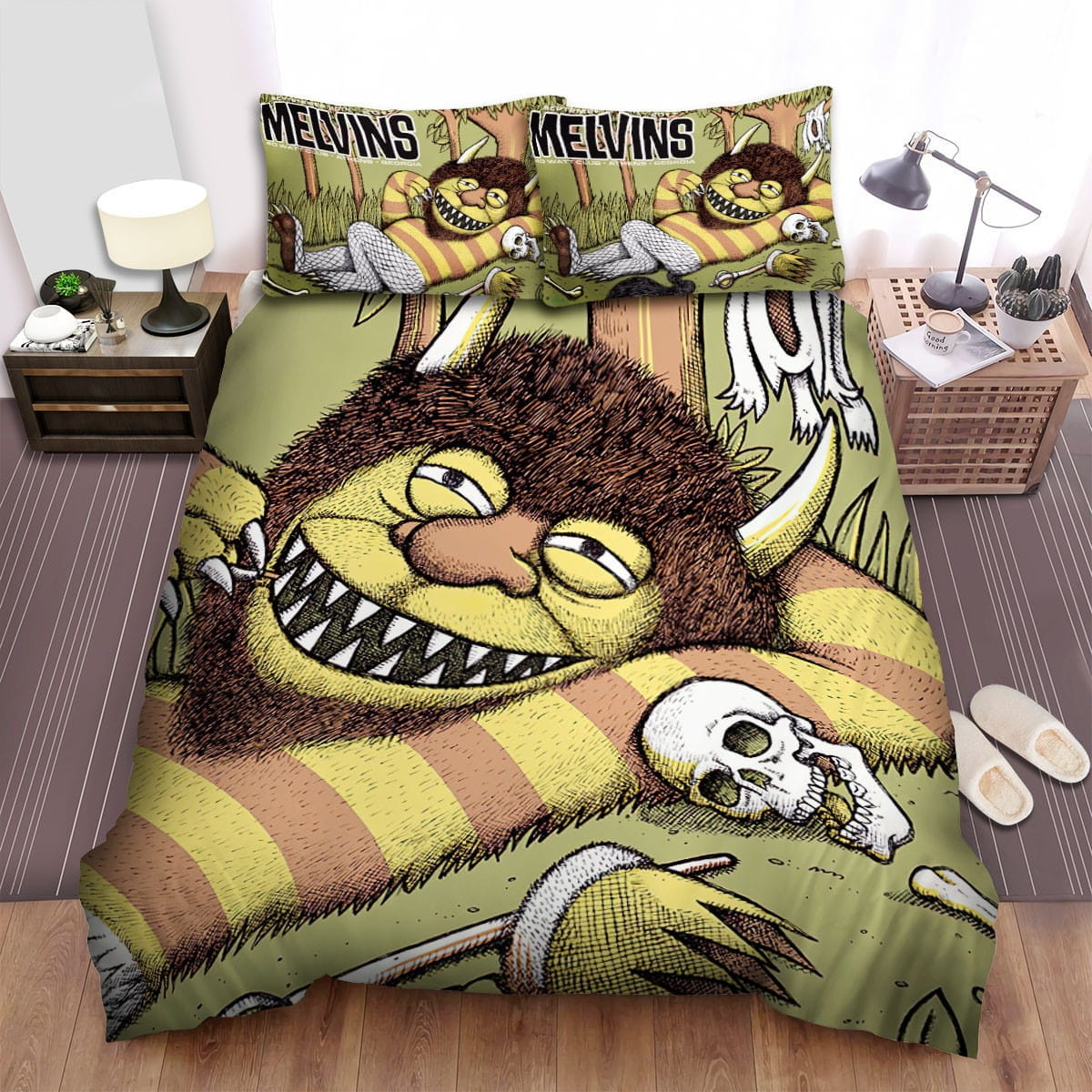 Melvins Monster Bedding Sets Duvet Cover, Flatsheet, Pillowcases Perfect Gift For Fans
