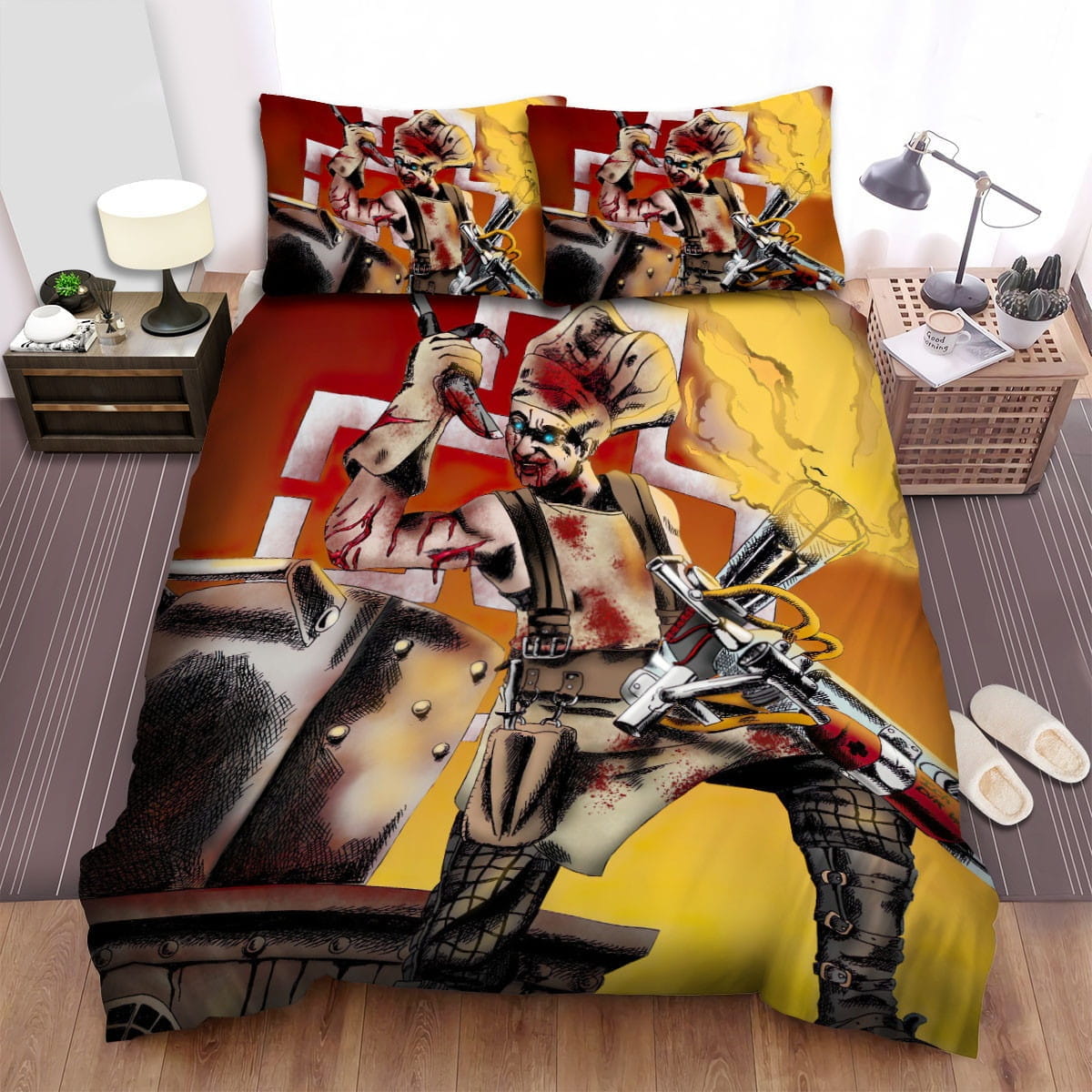 Menteil Rammstein Bedding Set, Gift For Christmas, Birthday, Thanksgiving
