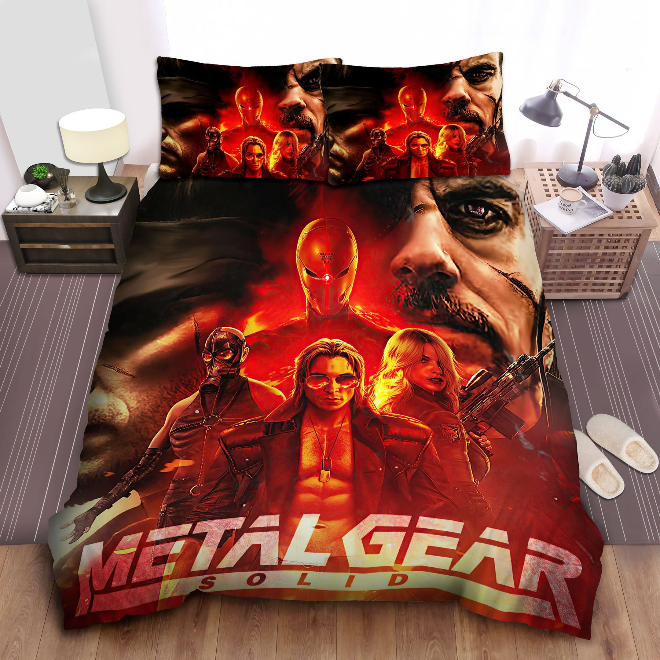 Metal Gear Poster Bedding Sets, Flatsheet Gift For Christmas, Thanksgiving, Halloween