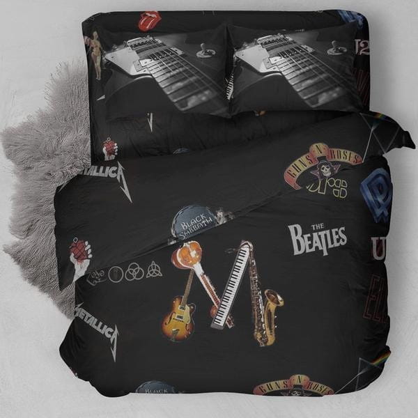 Metal Music Band C Bedding Sets, Flatsheet Gift For Wife, Husband, Besties