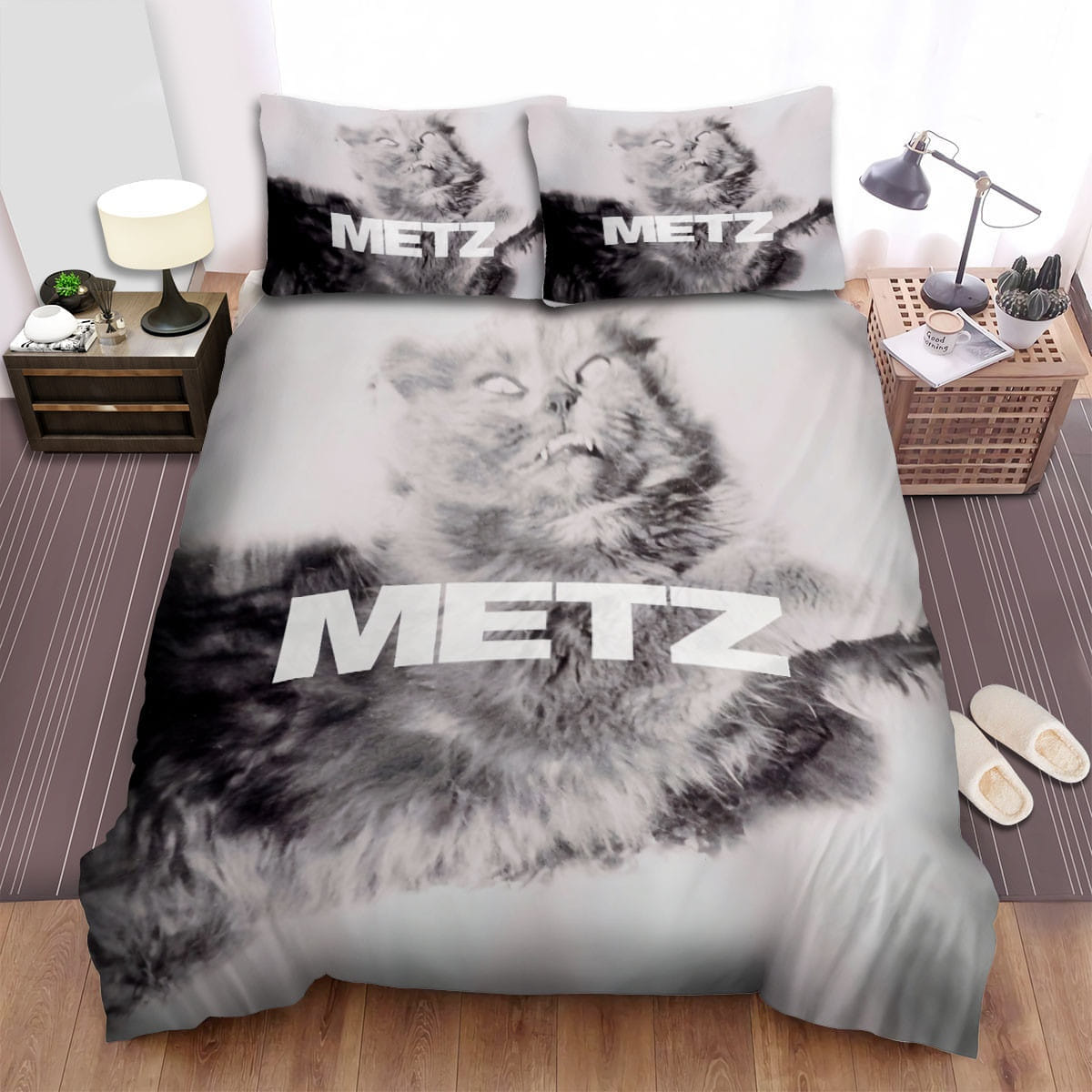 Metz Band The Cat Bedding Sets Duvet Cover, Flatsheet, Pillowcase For Your Lover