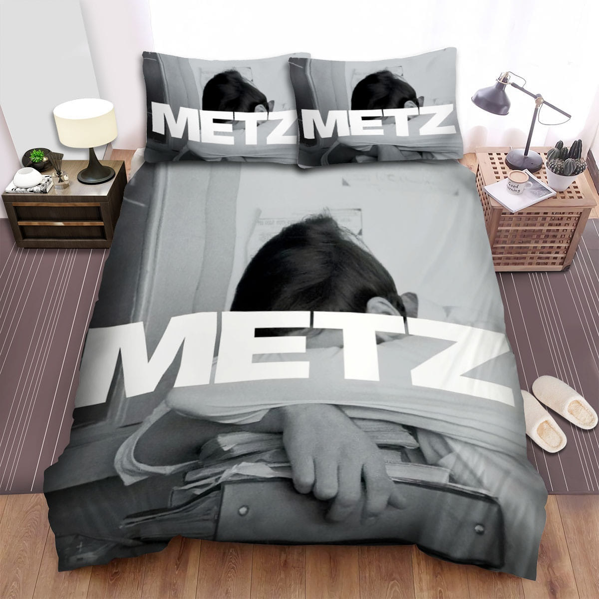 Metz Band Album Cover Bedding Sets, Flatsheet Gift For Wife, Husband, Besties