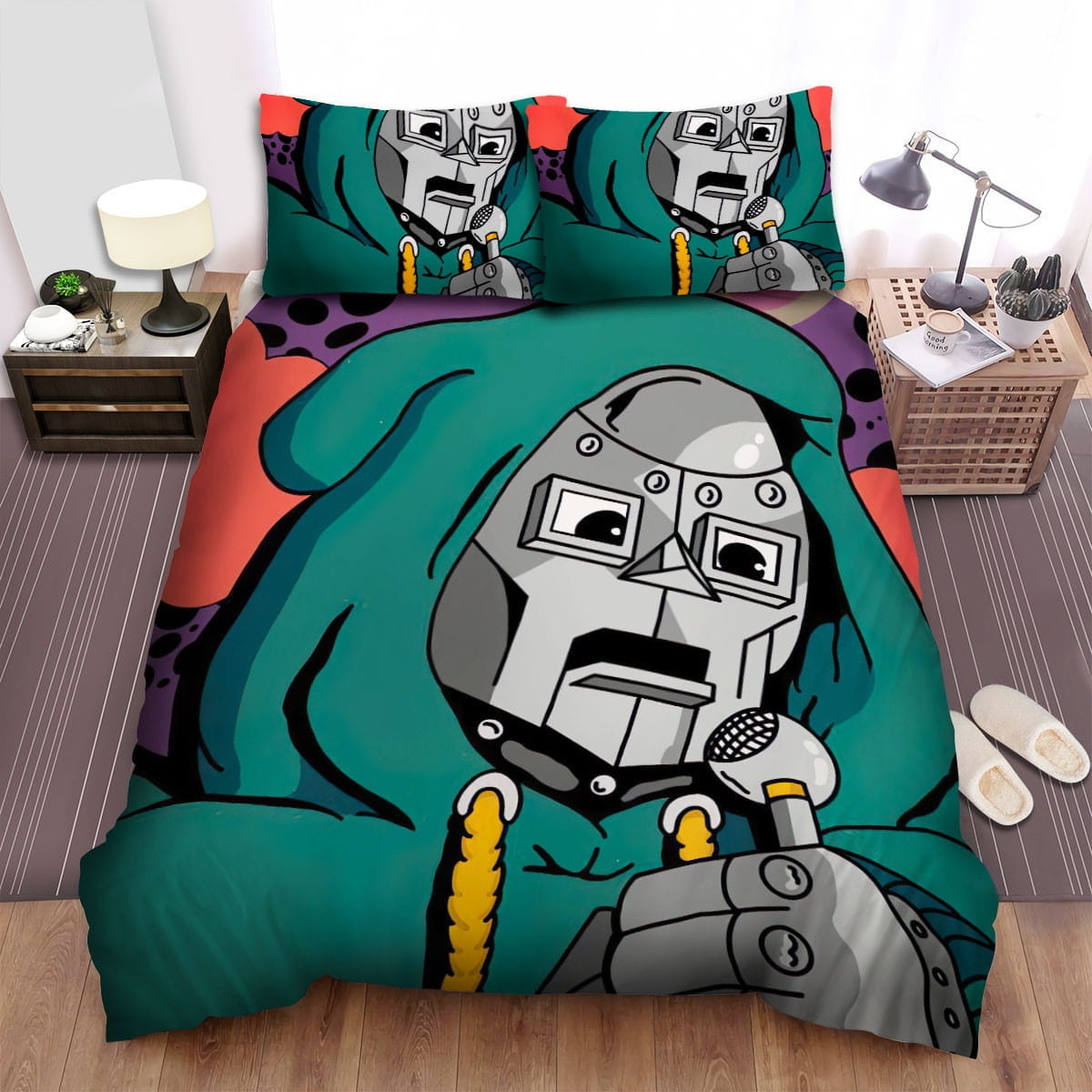 Mf Doom Robot Mask Art Bedding Sets Duvet Cover, Flatsheet, Pillowcases For Every Bedroom