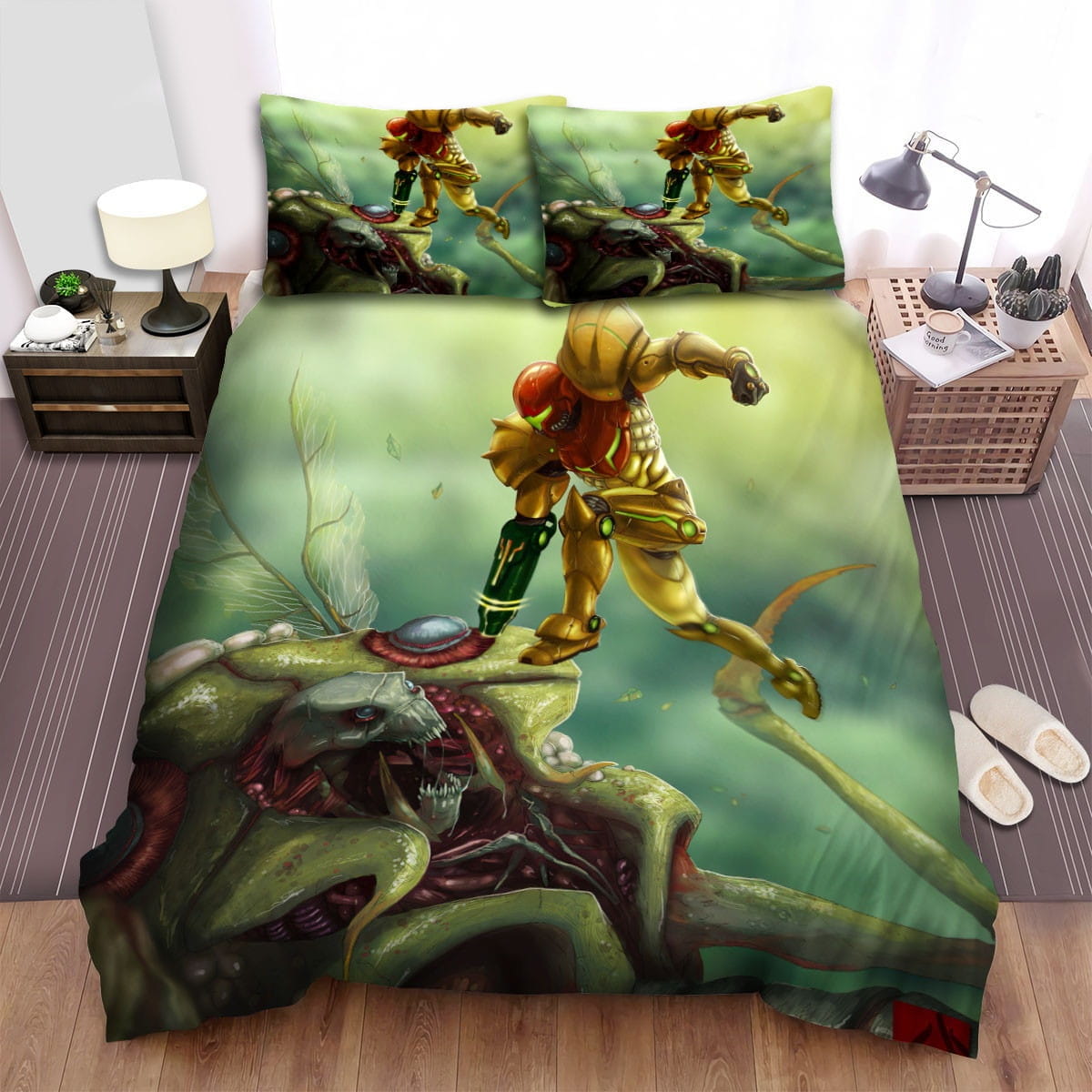 Metroid Flaahgra Bedding Set, Gift For Christmas, Birthday, Thanksgiving