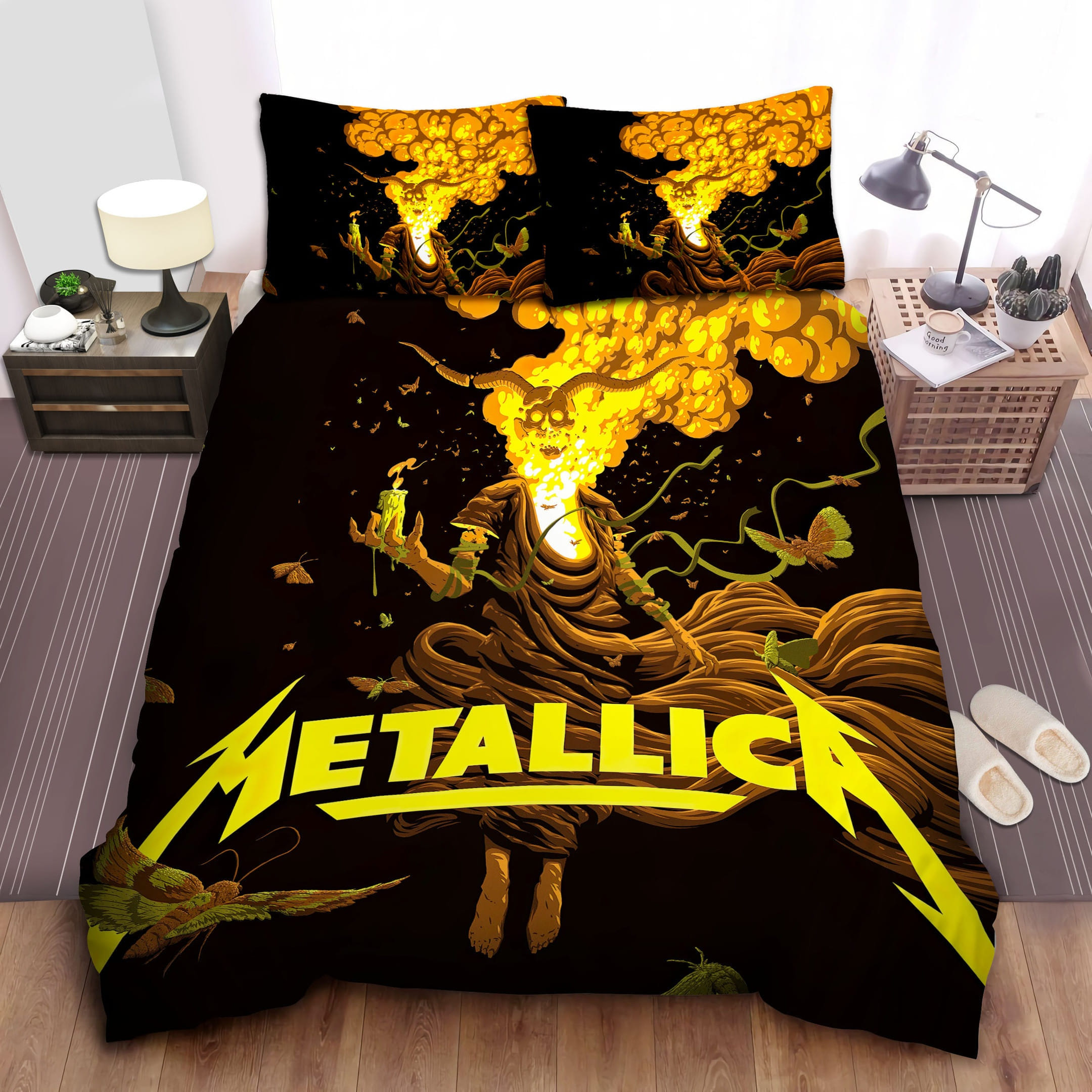 Metallica In Uniondale Decorative Bedding Sets with Duvet Cover, Flatsheet, Pillowcases